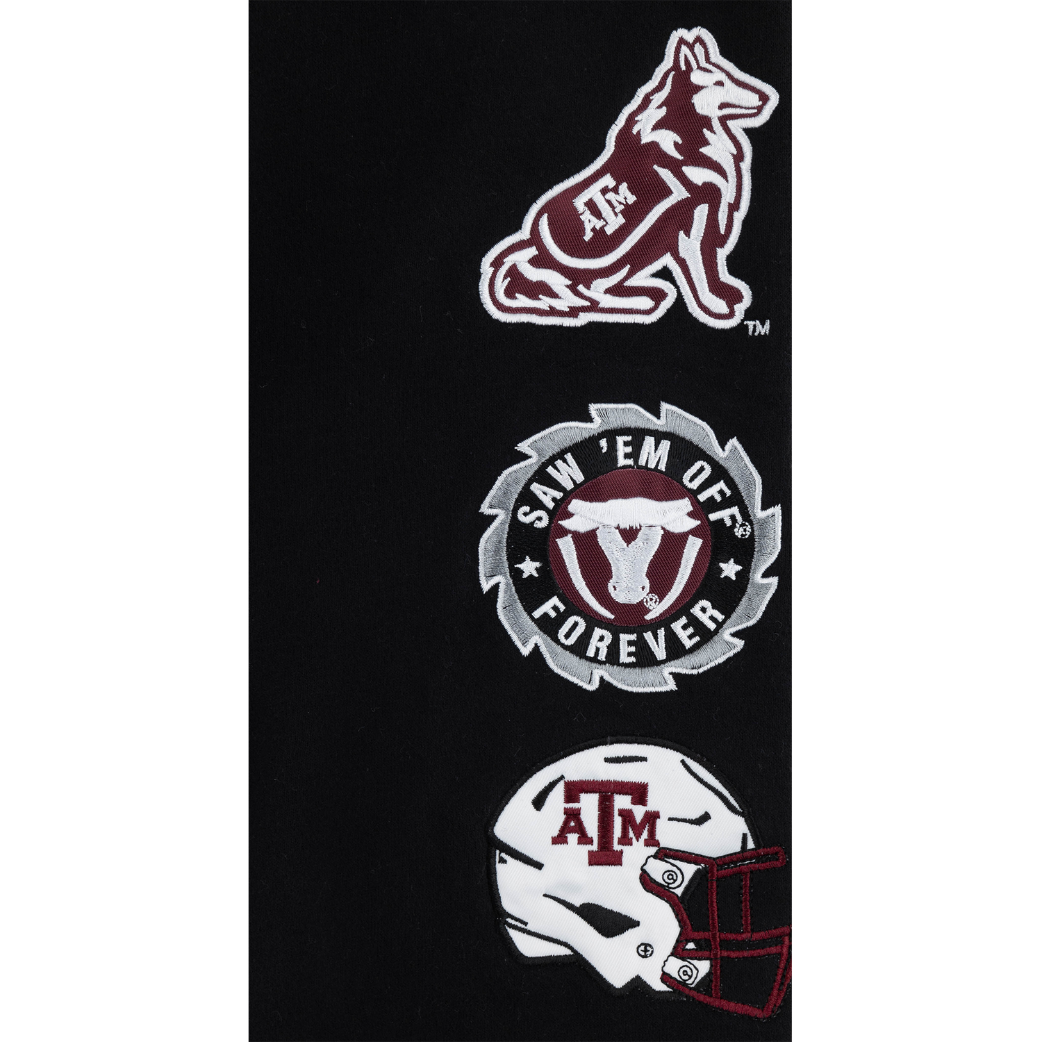 Script Aggies Collegiate Outfitters Patch Sleeve Sweatshirt - Black