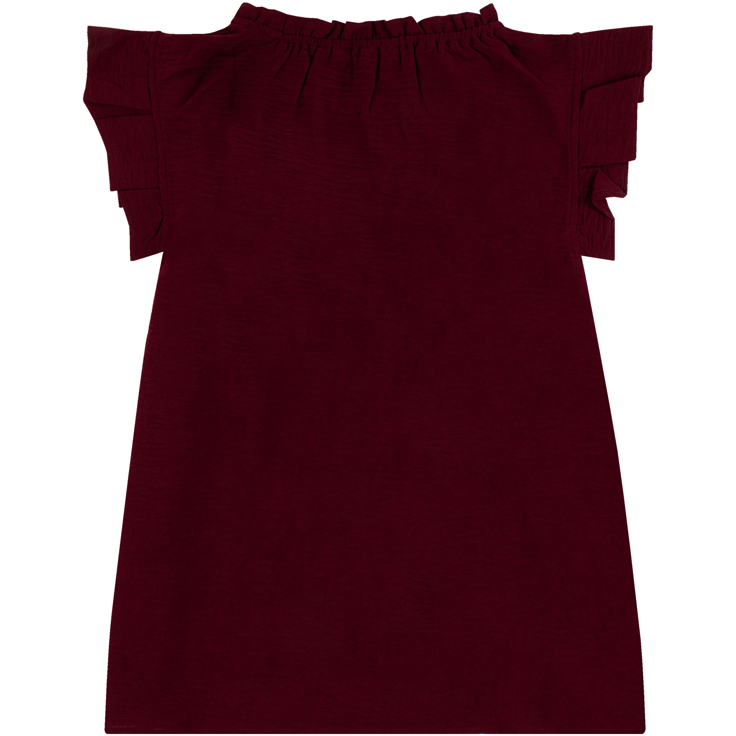 Collegiate Outfitters Ruffle Sleeve Blouse - Maroon