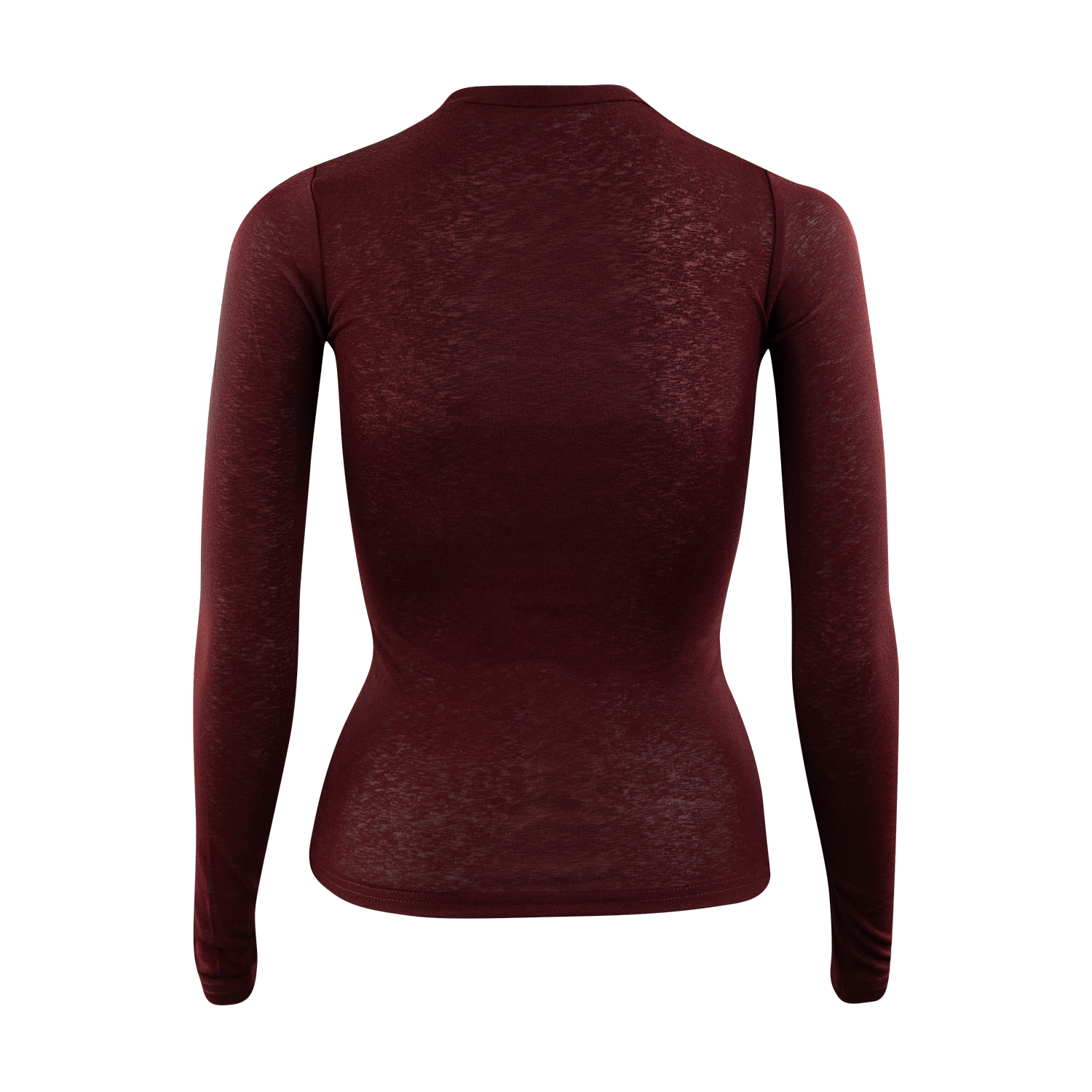 Collegiate Outfitters Semi-Sheer Long Sleeve Top - Maroon