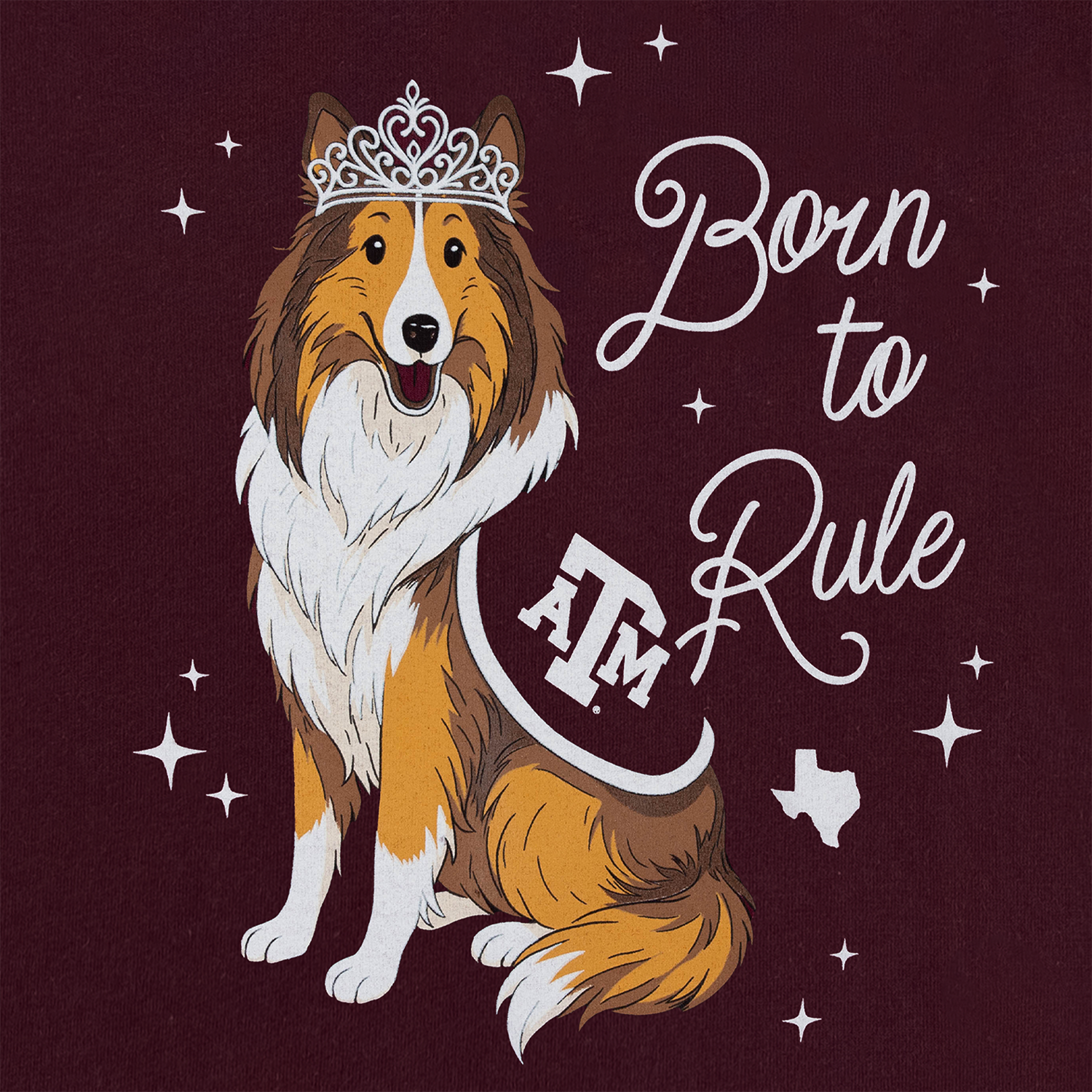 Texas A&M Youth Born To Rule Reveille T-Shirt - Maroon