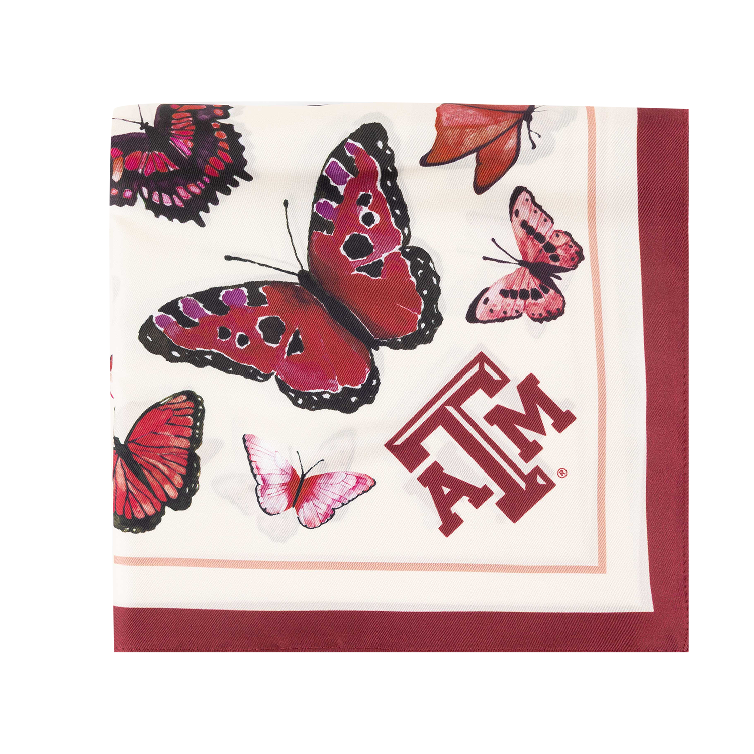 Texas A&M Butterfly Silk Scarf