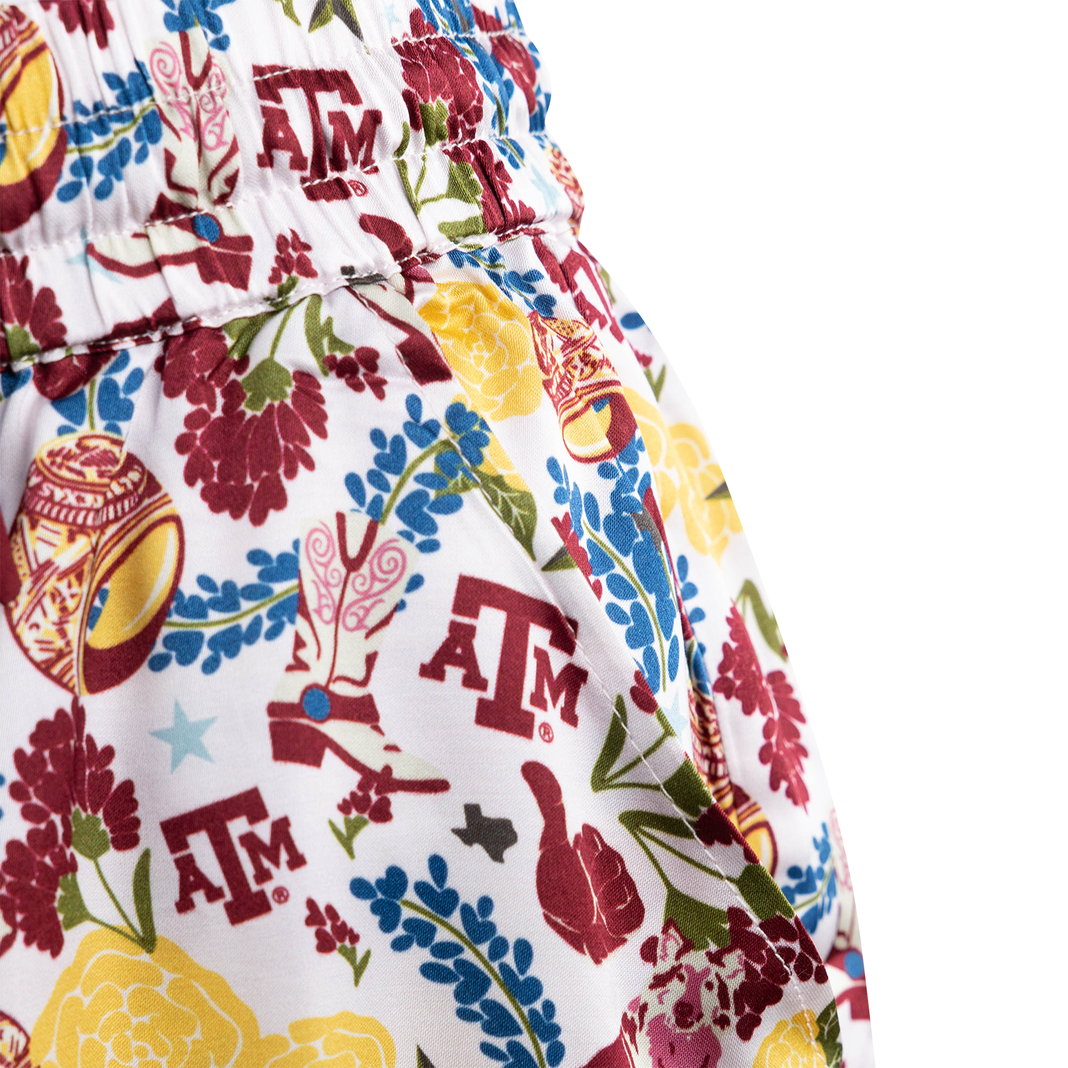 Texas A&M Saturday Silks Womens Drawstring Sleep Shorties
