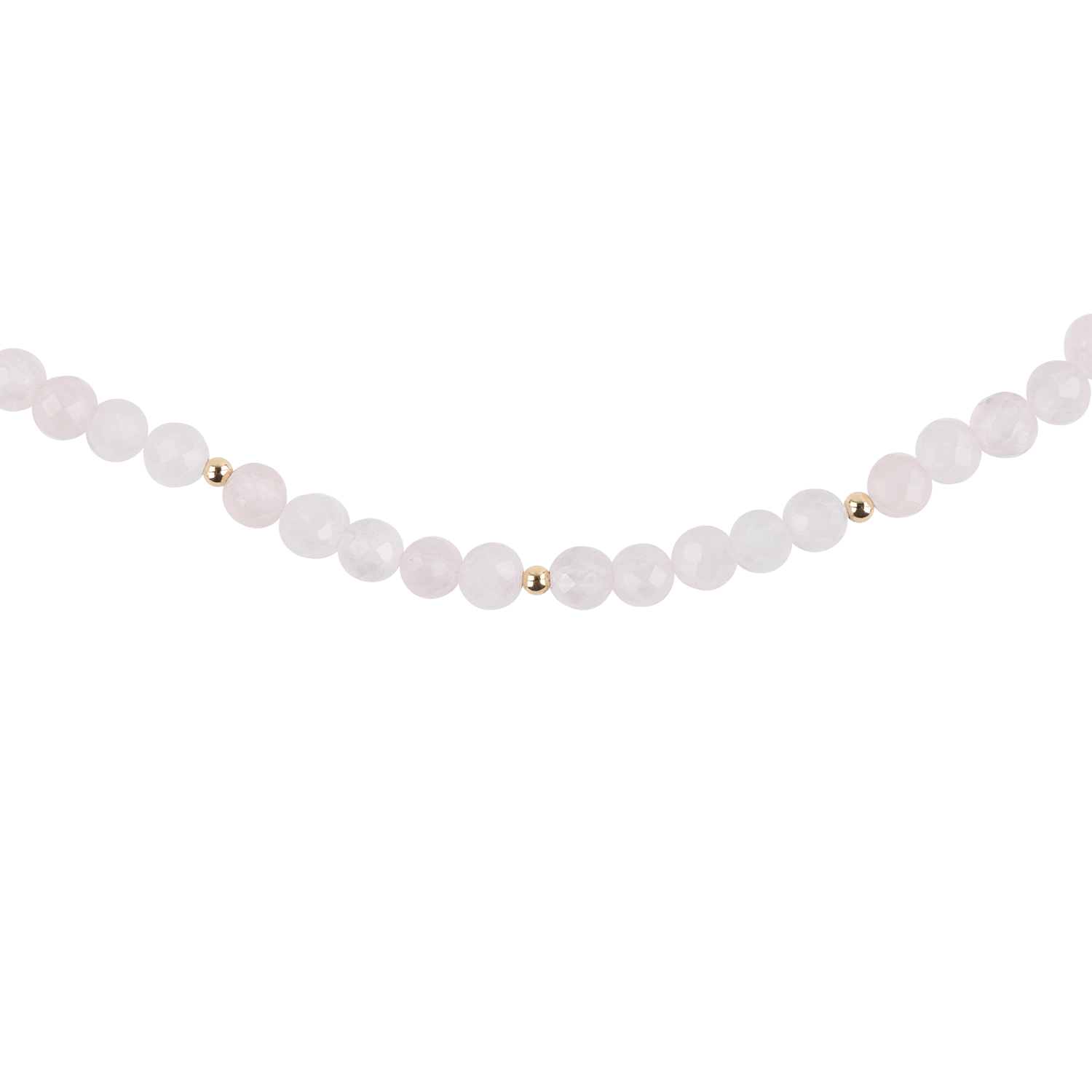 Beaded Blondes Gemstone Necklace - Pale Pink