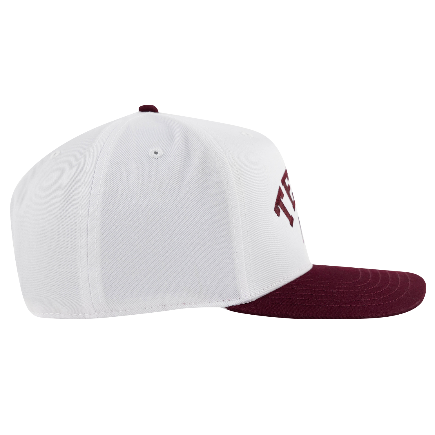 Texas A&M Two Tone 6 Panel Hat - White