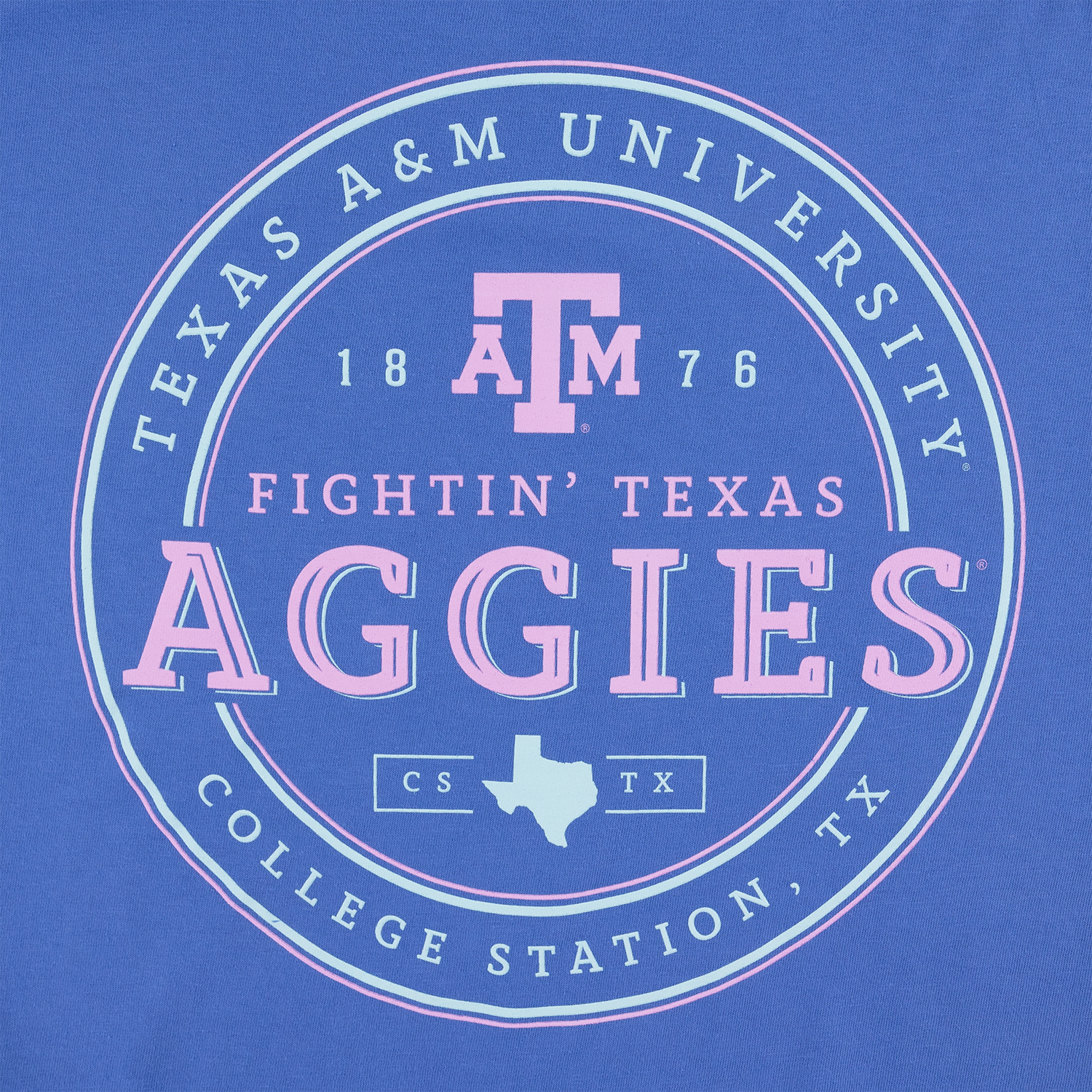 Bright Pink and Blue Aggies T-Shirt
