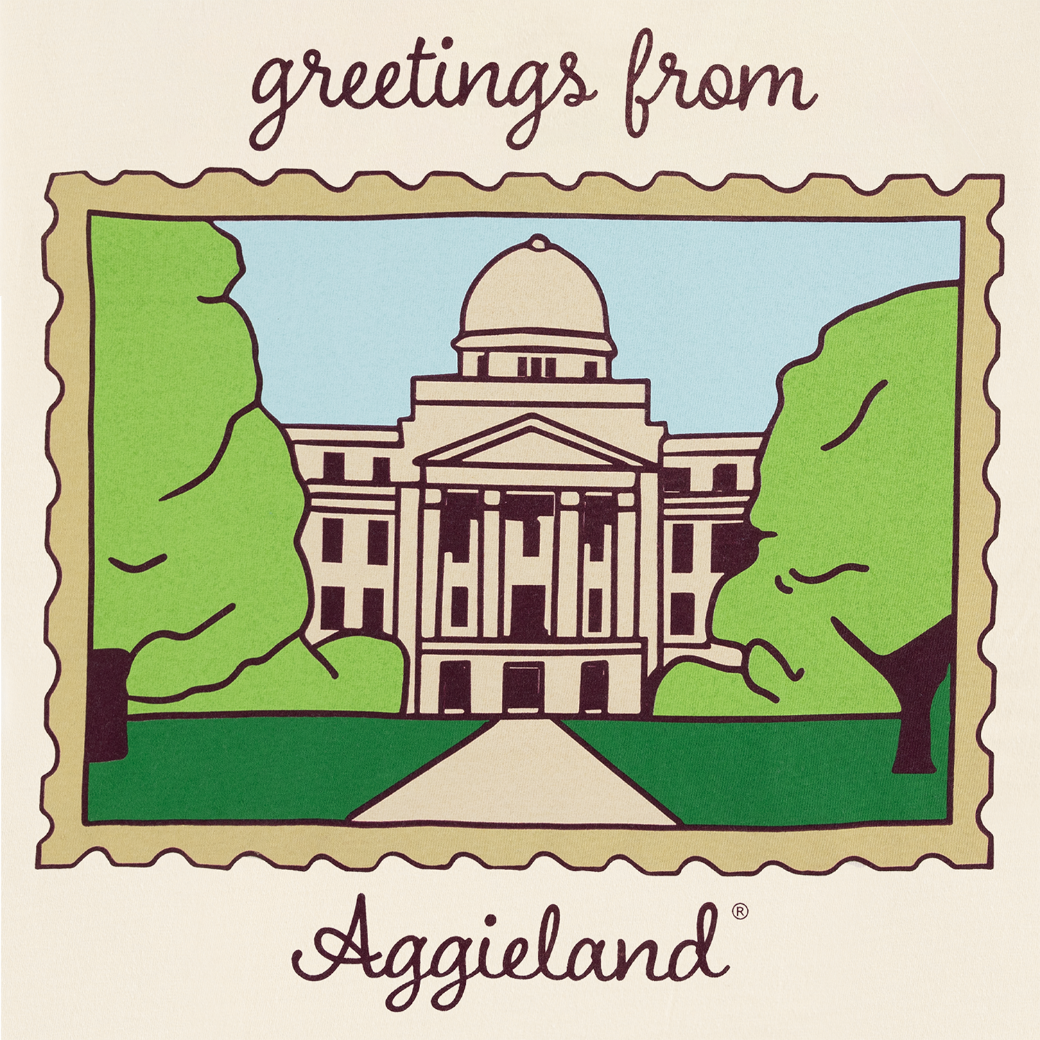 Texas A&M Comfort Colors Greetings Postcard T-Shirt - Beige