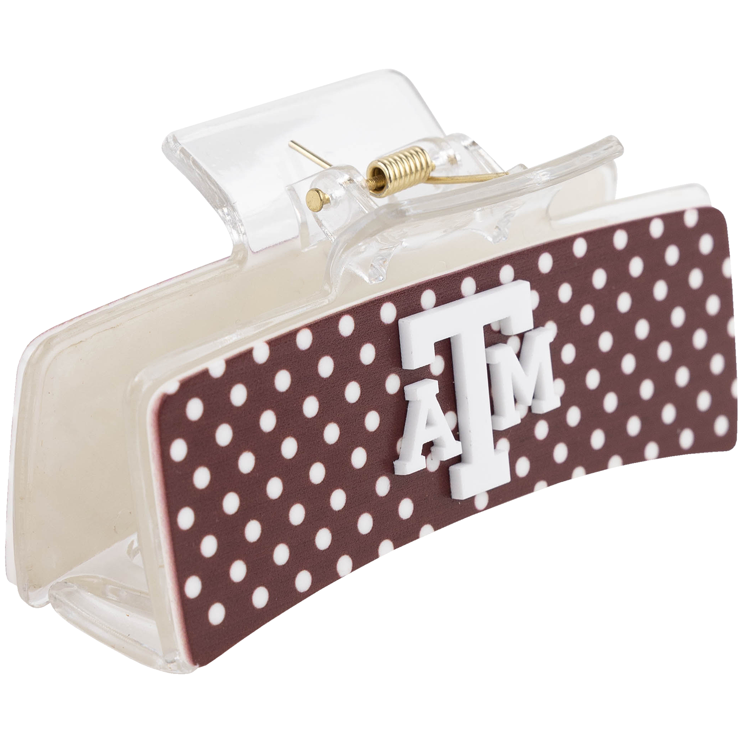 Texas A&M Polka Dot Claw Clip - Maroon