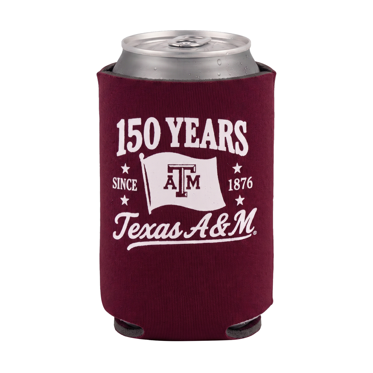 Texas A&M 150 Years Can Koozie - Maroon