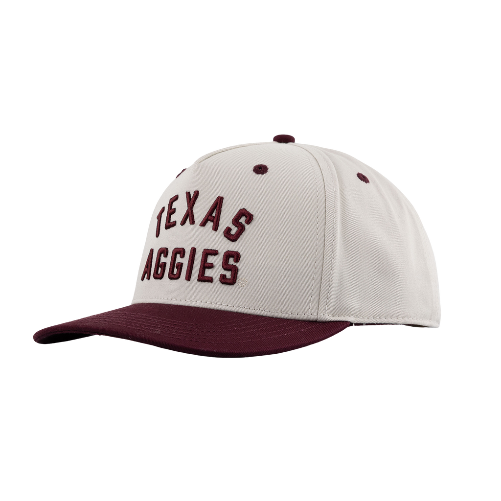 Texas Aggies Two Tone 6 Panel Hat - Beige