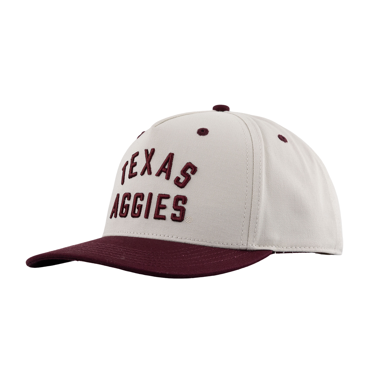 Texas Aggies Two Tone 6 Panel Hat - Beige