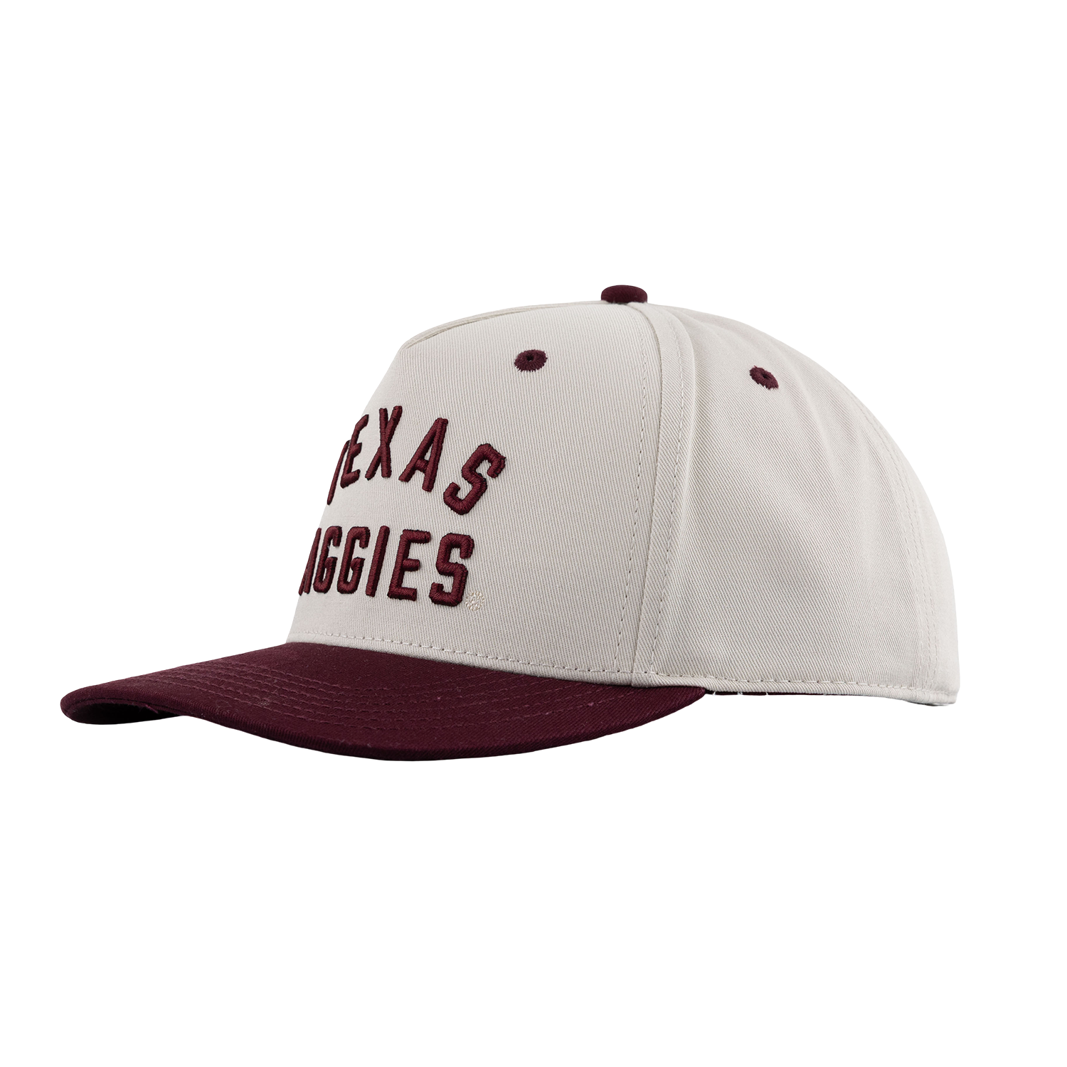 Texas Aggies Two Tone 6 Panel Hat - Beige
