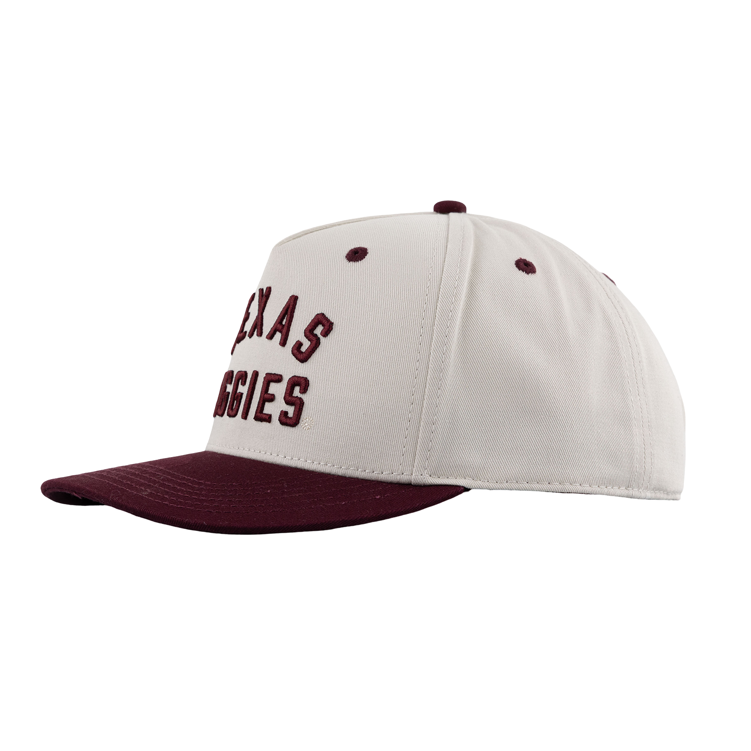 Texas Aggies Two Tone 6 Panel Hat - Beige