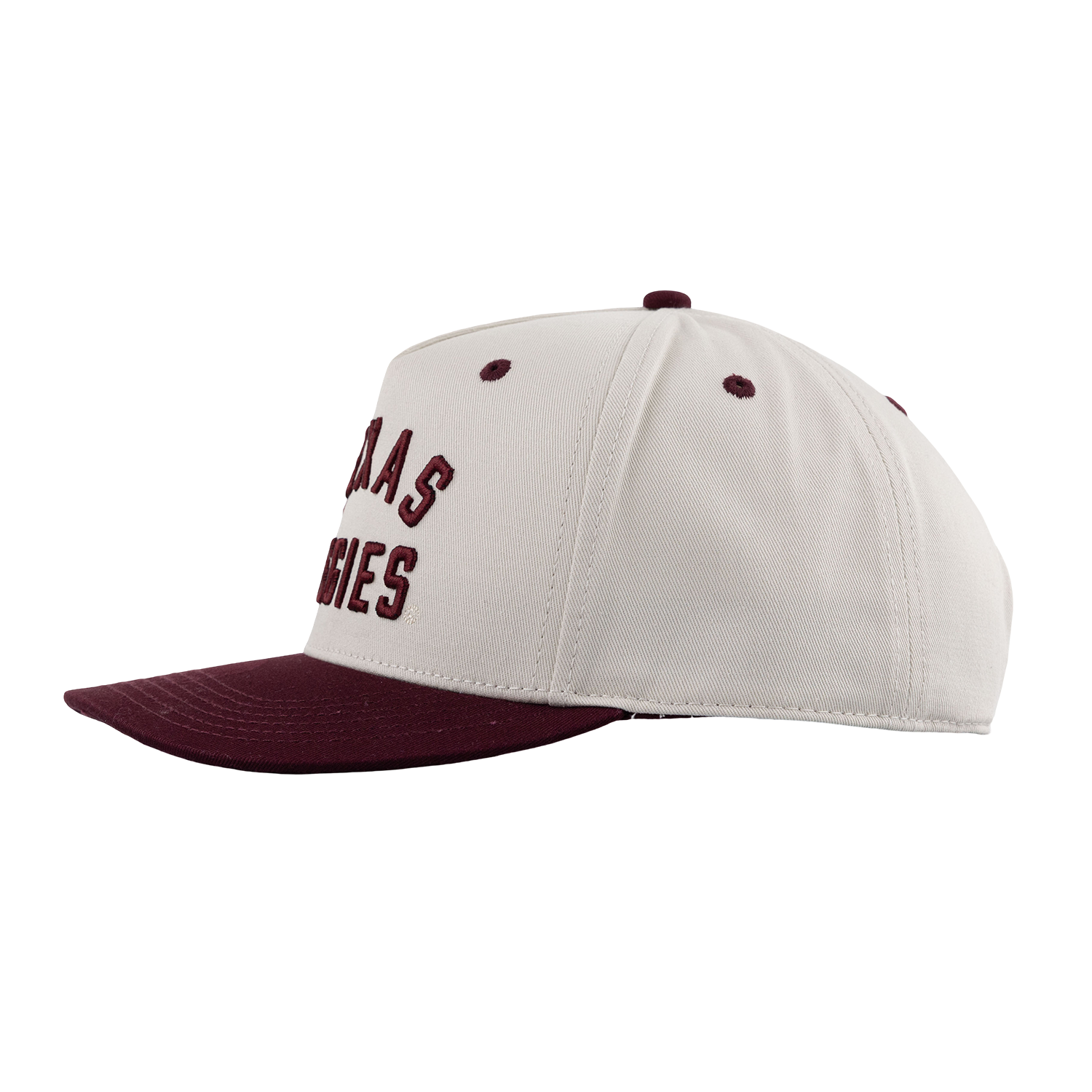 Texas Aggies Two Tone 6 Panel Hat - Beige