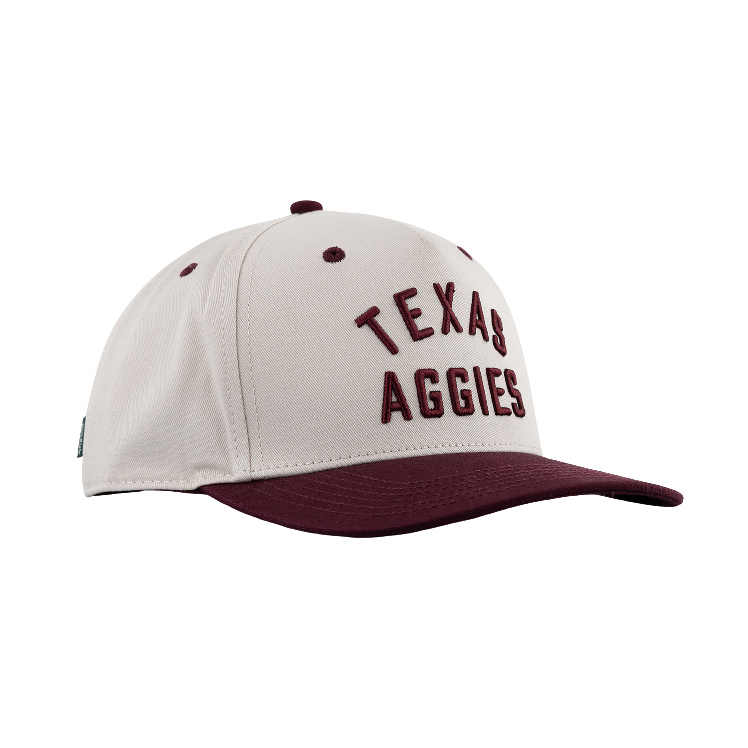 Texas Aggies Two Tone 6 Panel Hat - Beige