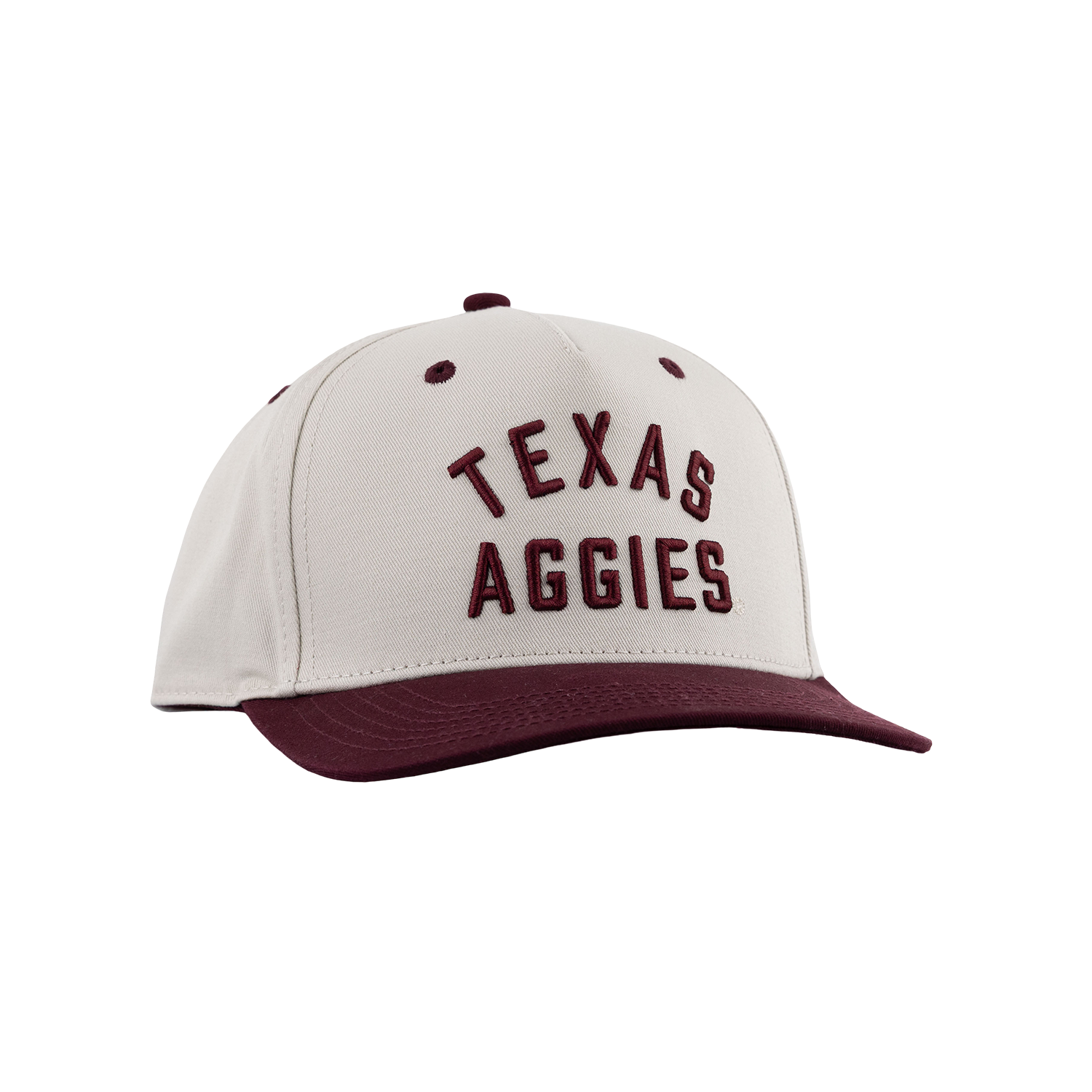 Texas Aggies Two Tone 6 Panel Hat - Beige
