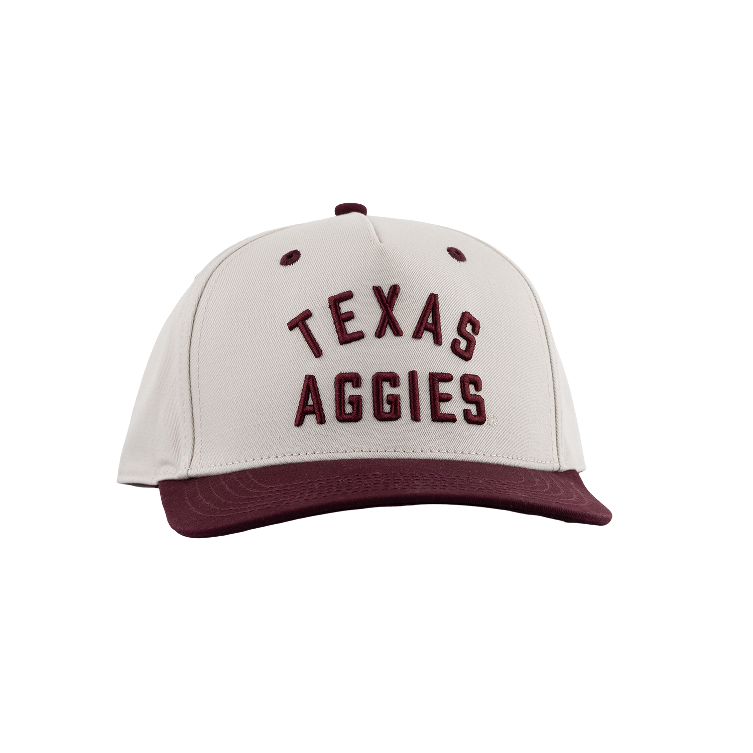 Texas Aggies Two Tone 6 Panel Hat - Beige