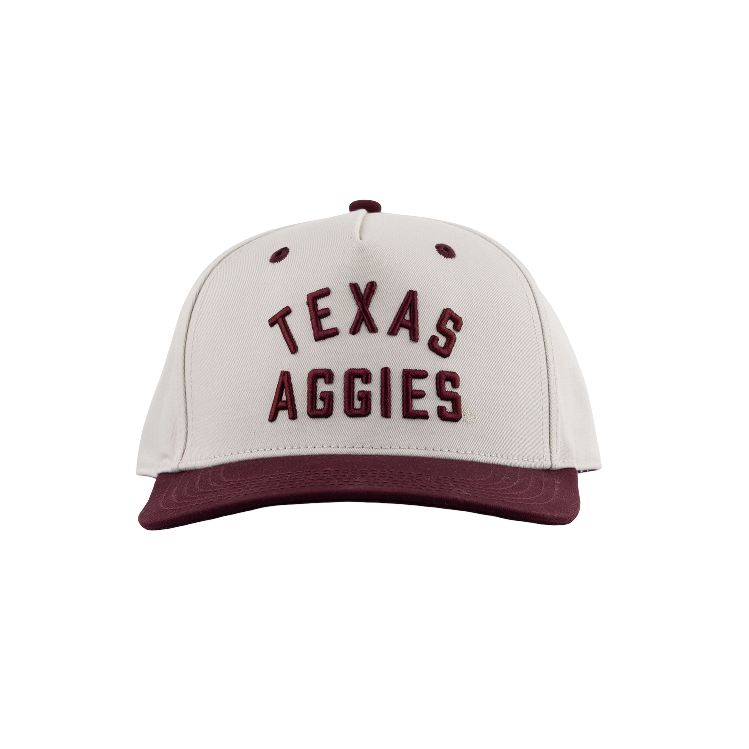 Texas Aggies Two Tone 6 Panel Hat - Beige