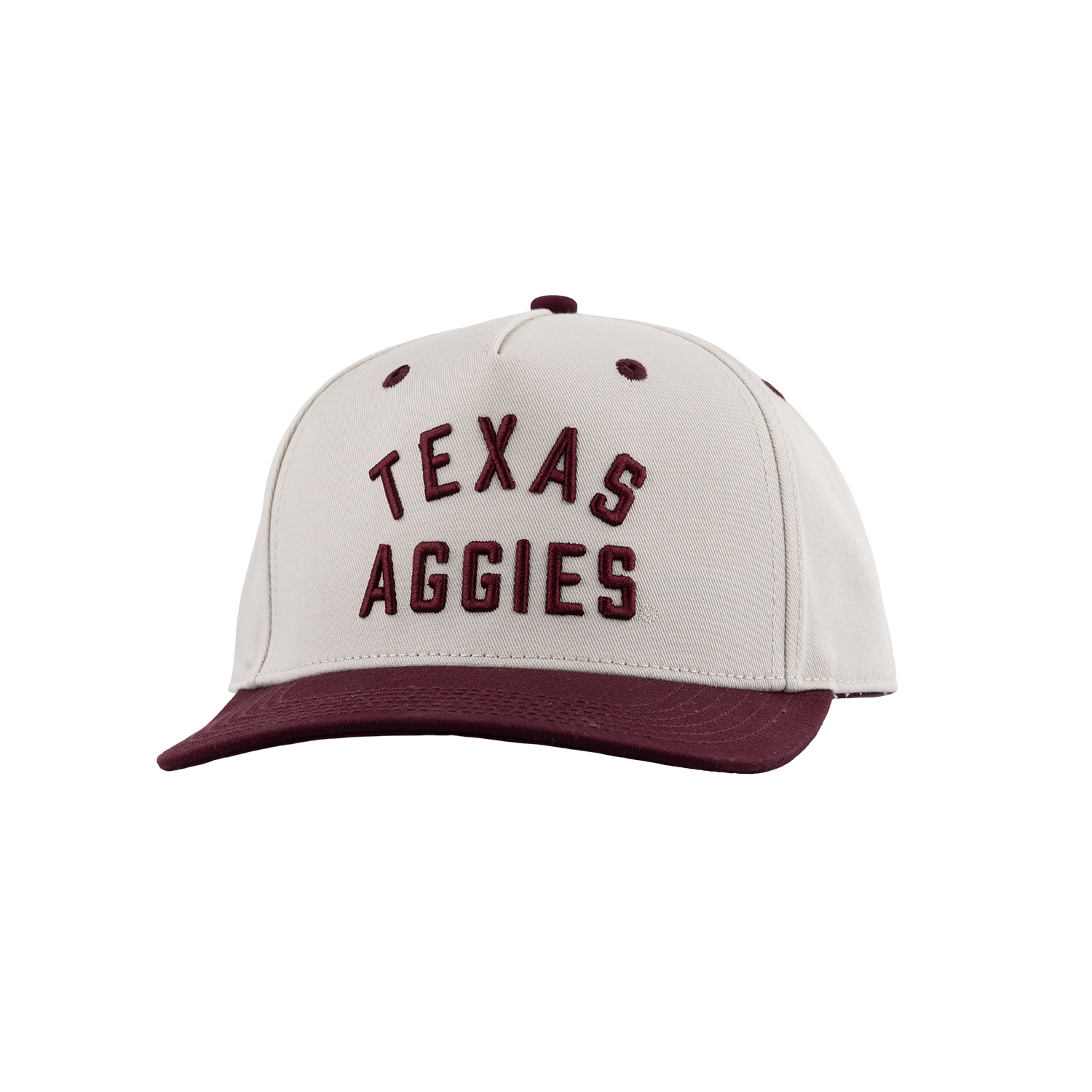 Texas Aggies Two Tone 6 Panel Hat - Beige