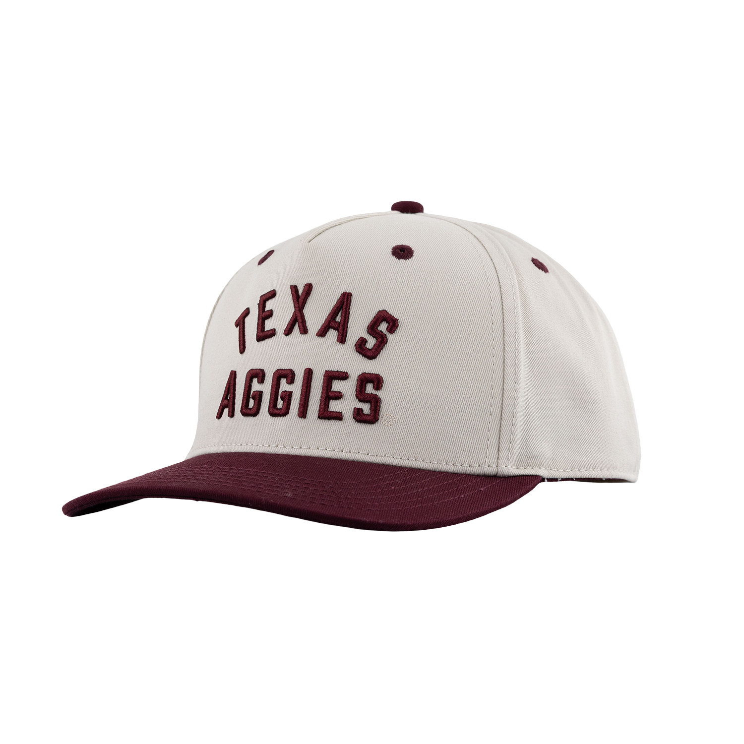 Texas Aggies Two Tone 6 Panel Hat - Beige