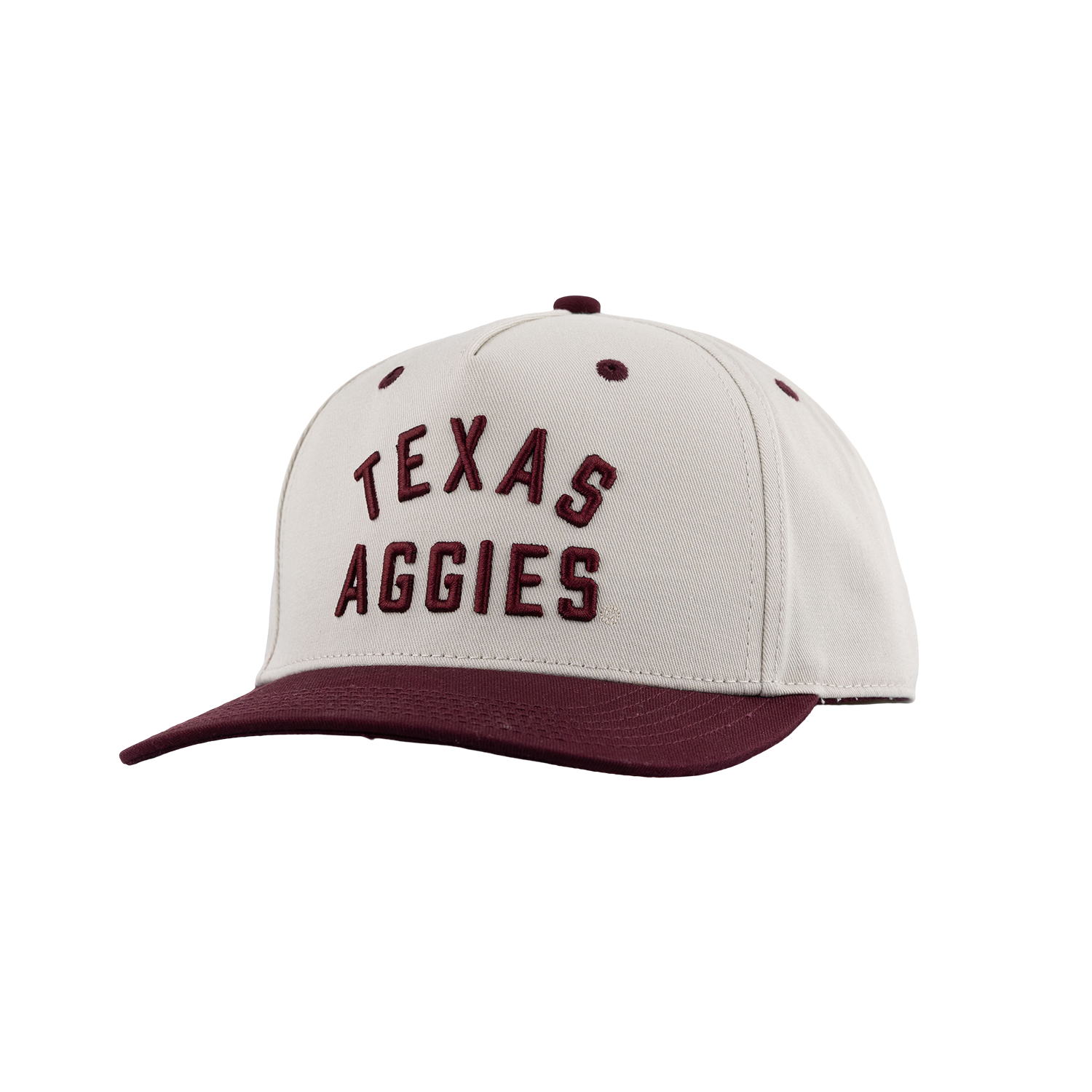 Texas Aggies Two Tone 6 Panel Hat - Beige