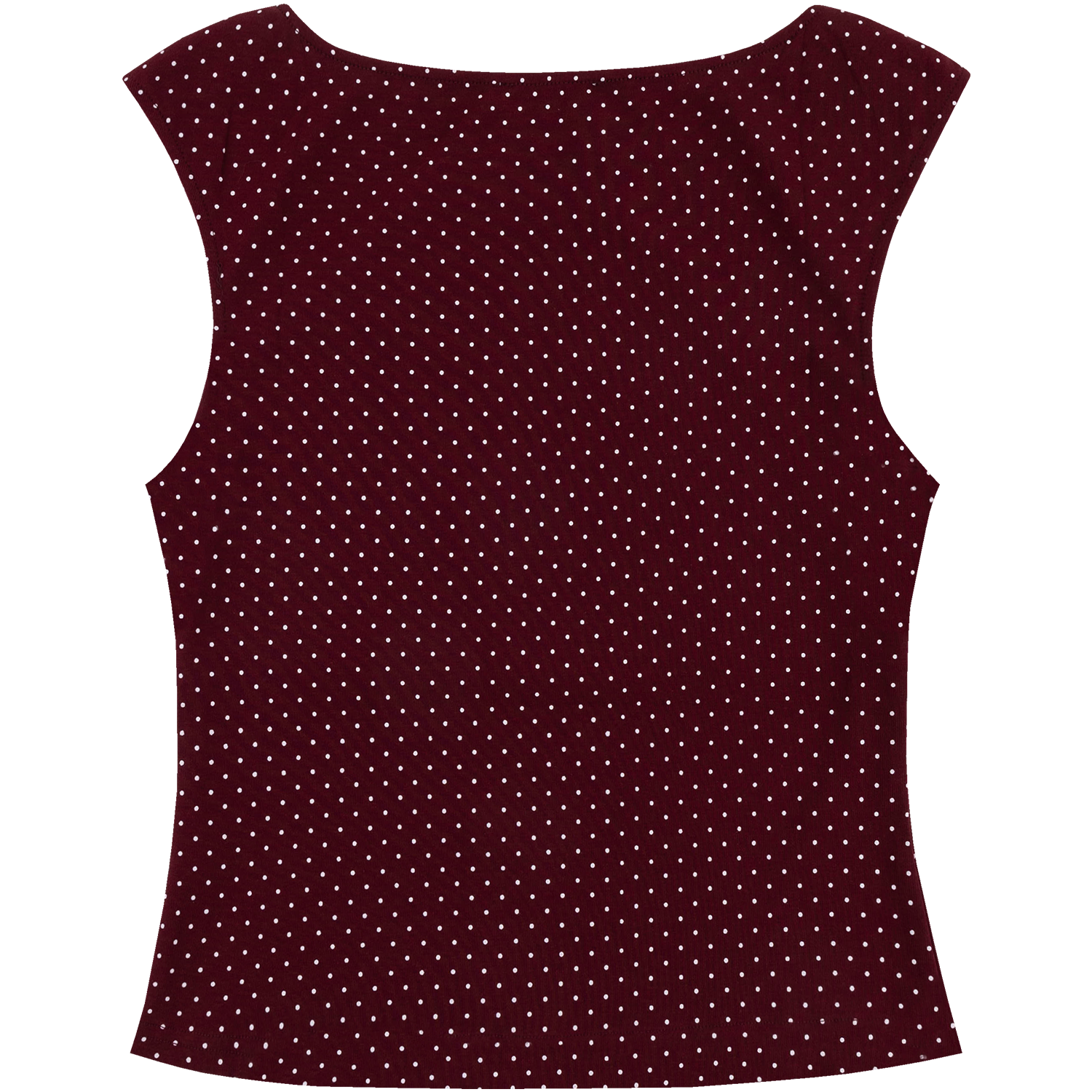 Collegiate Outfitters Boat Neck Polka Dot Tank Top - Maroon