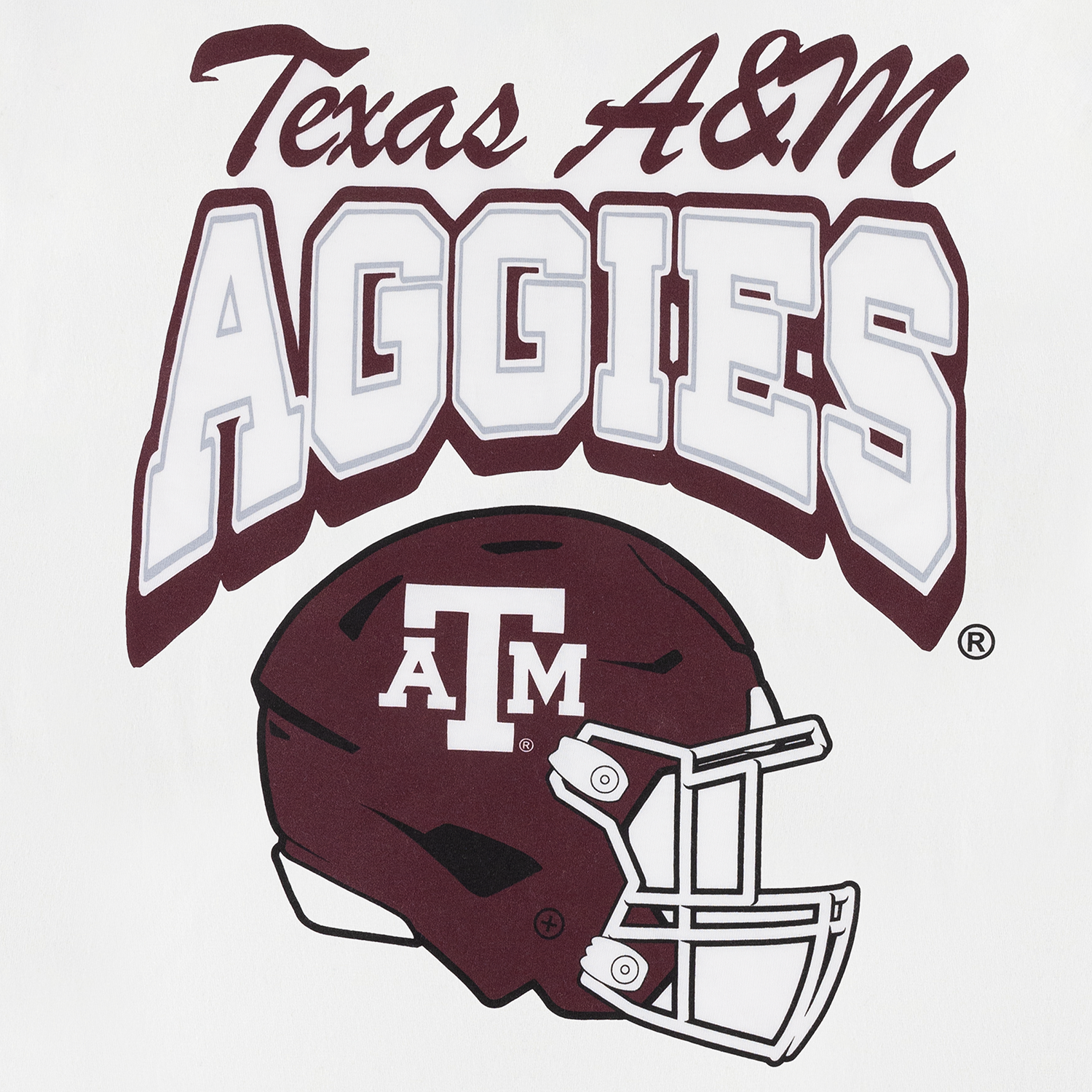 Texas A&M Aggies Comfort Colors Helmet T-Shirt - White