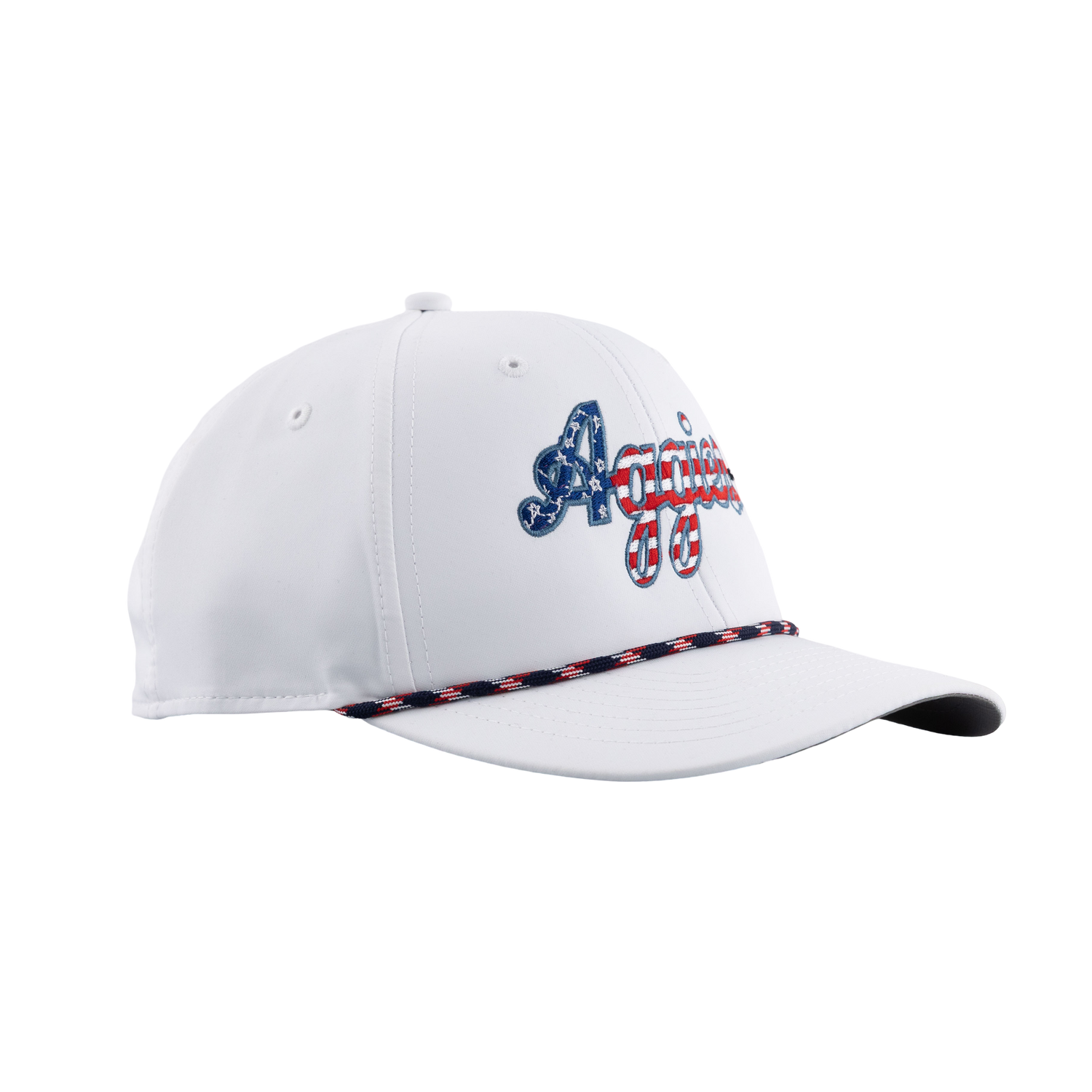 Script Aggies Americana Rope Hat - White