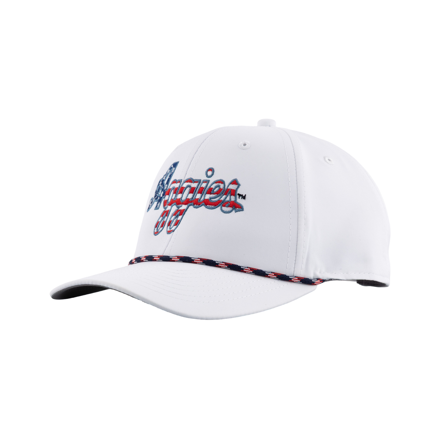 Script Aggies Americana Rope Hat - White
