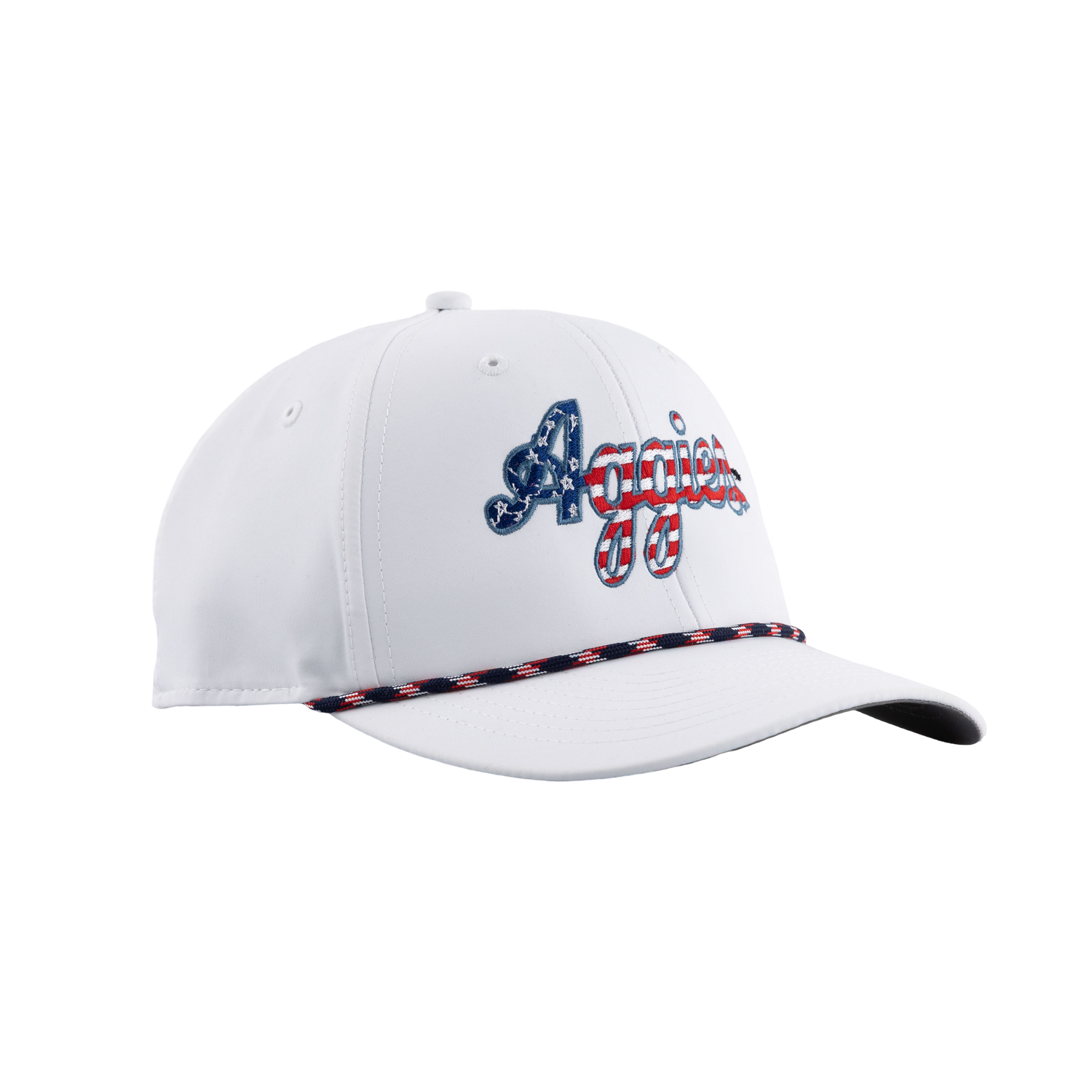 Script Aggies Americana Rope Hat - White