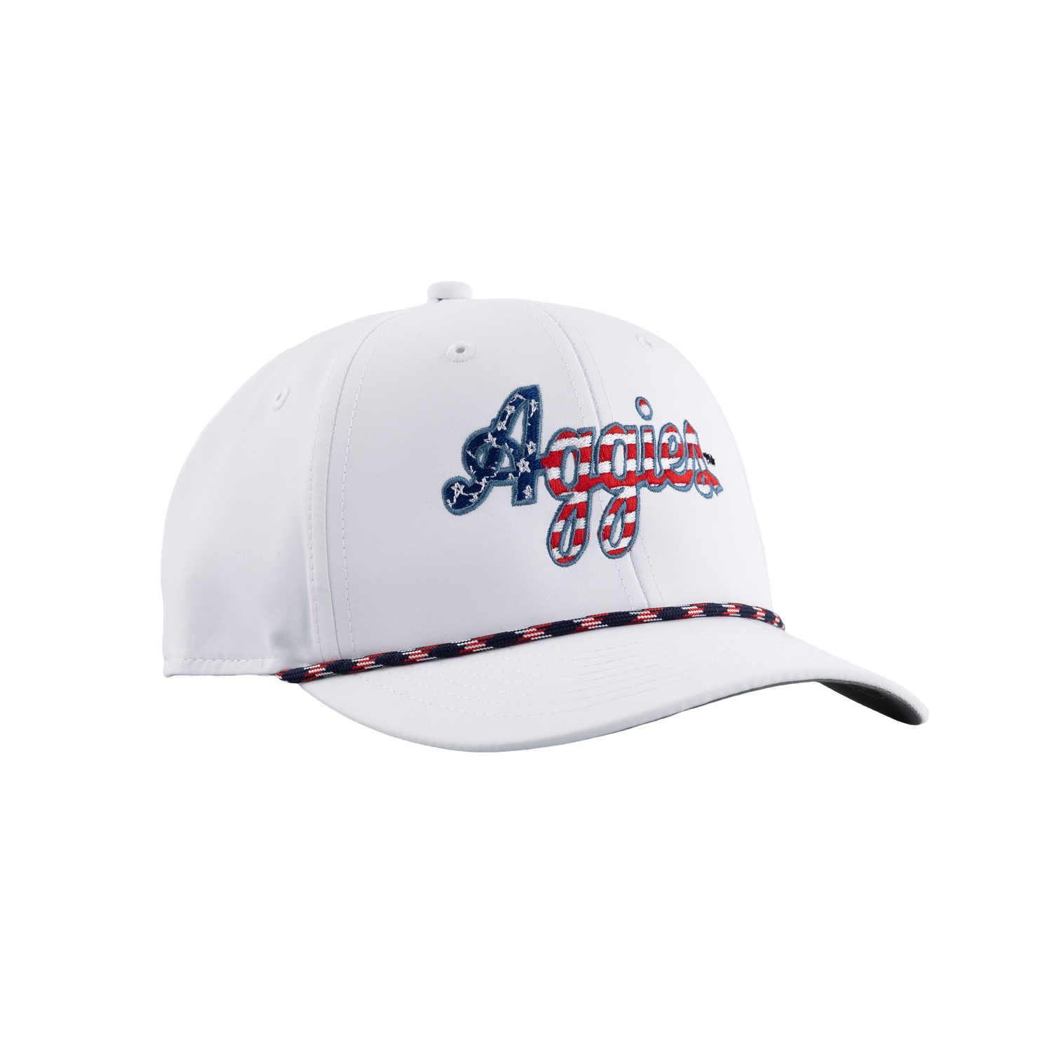 Script Aggies Americana Rope Hat - White