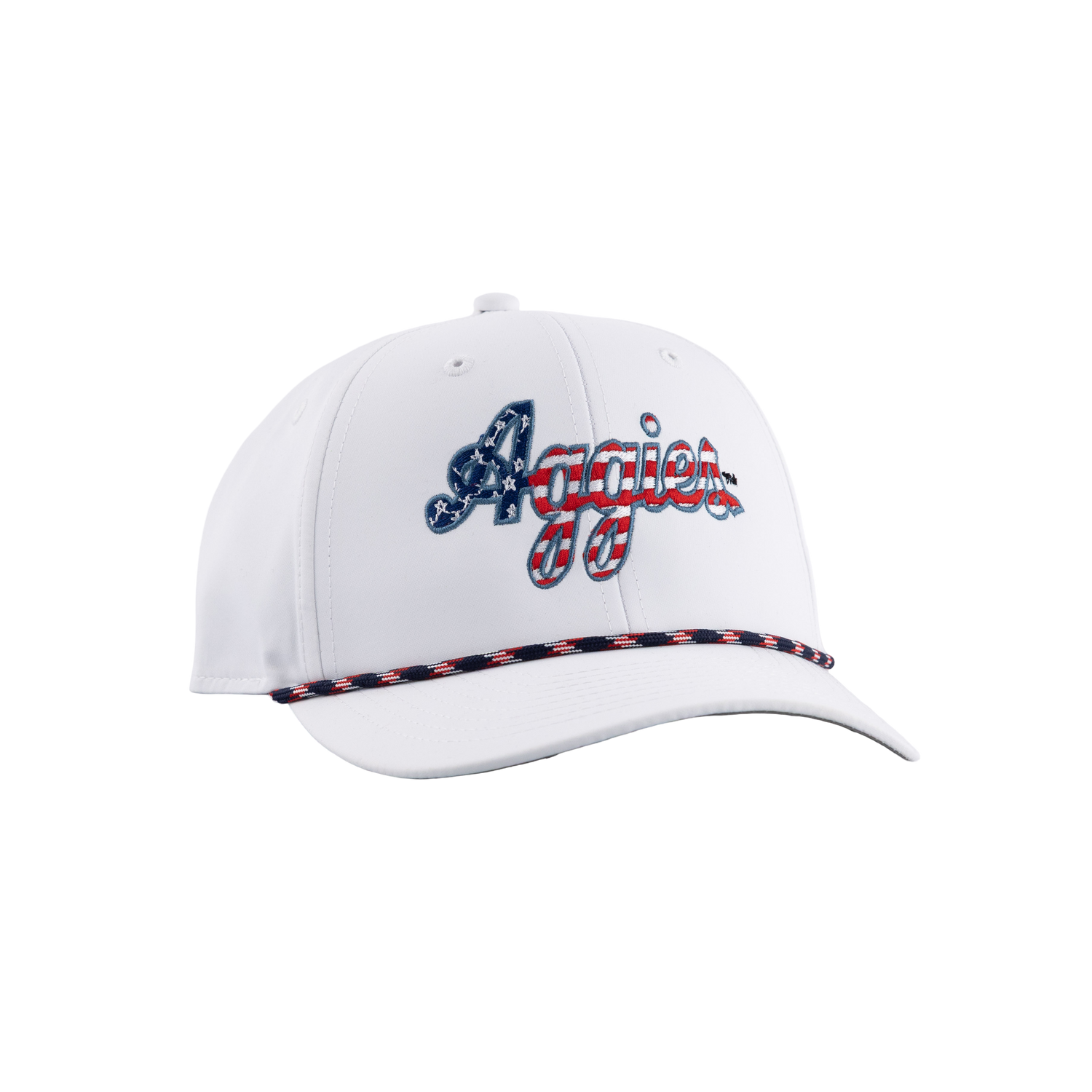 Script Aggies Americana Rope Hat - White