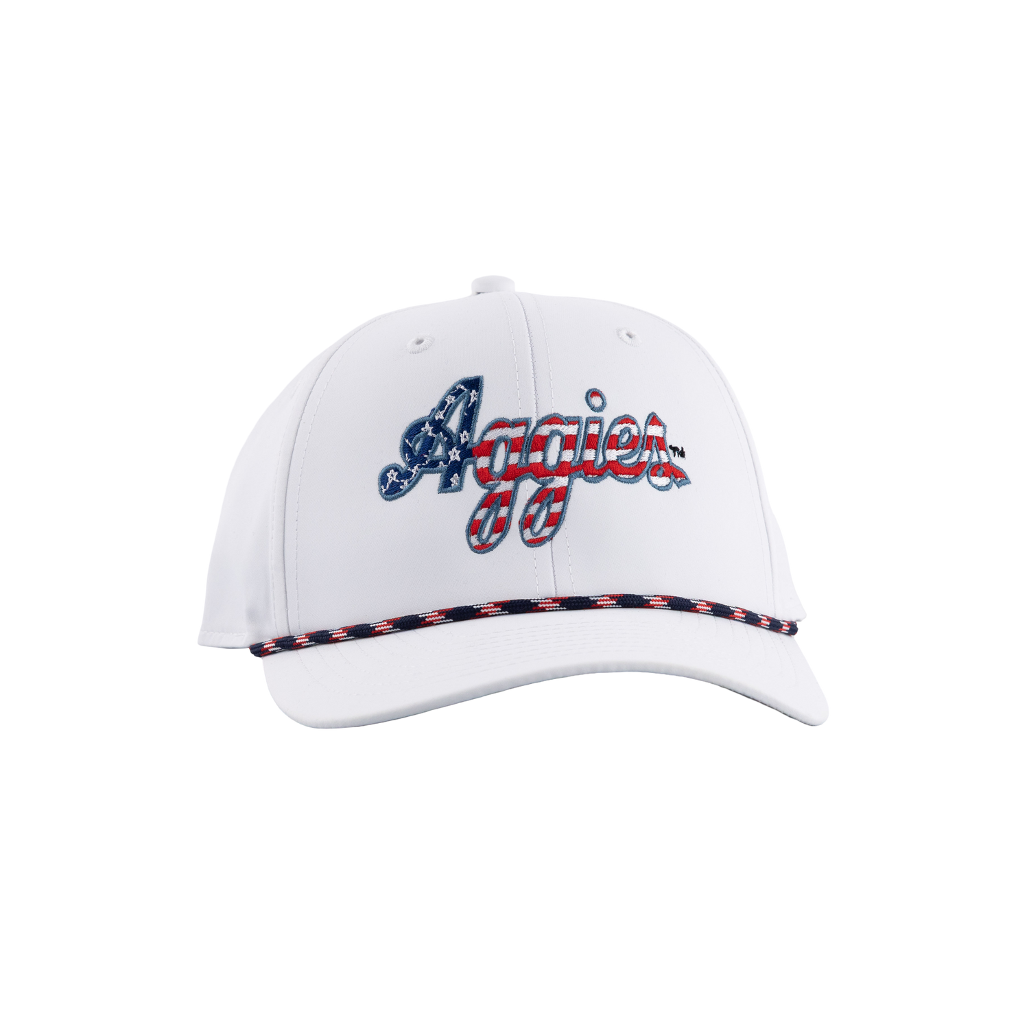 Script Aggies Americana Rope Hat - White