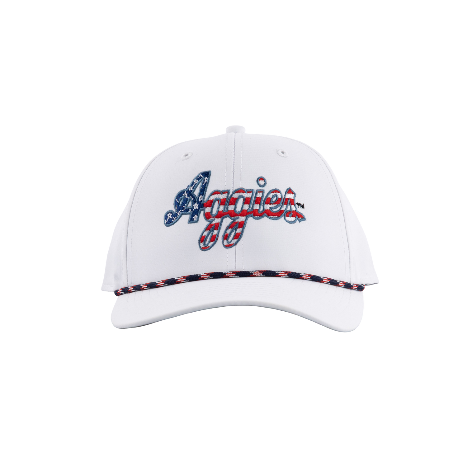 Script Aggies Americana Rope Hat - White