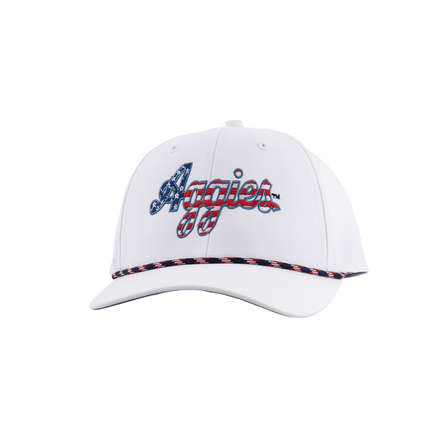 Script Aggies Americana Rope Hat - White