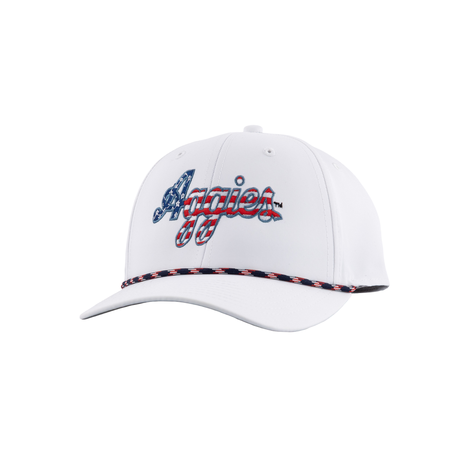 Script Aggies Americana Rope Hat - White