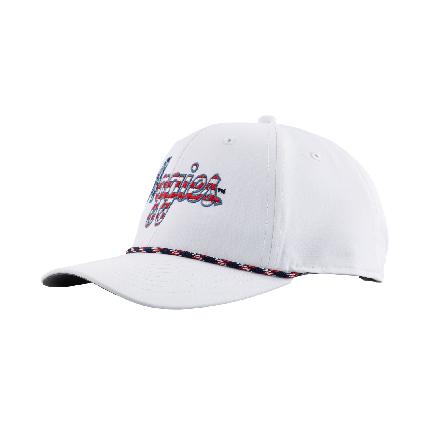 Script Aggies Americana Rope Hat - White