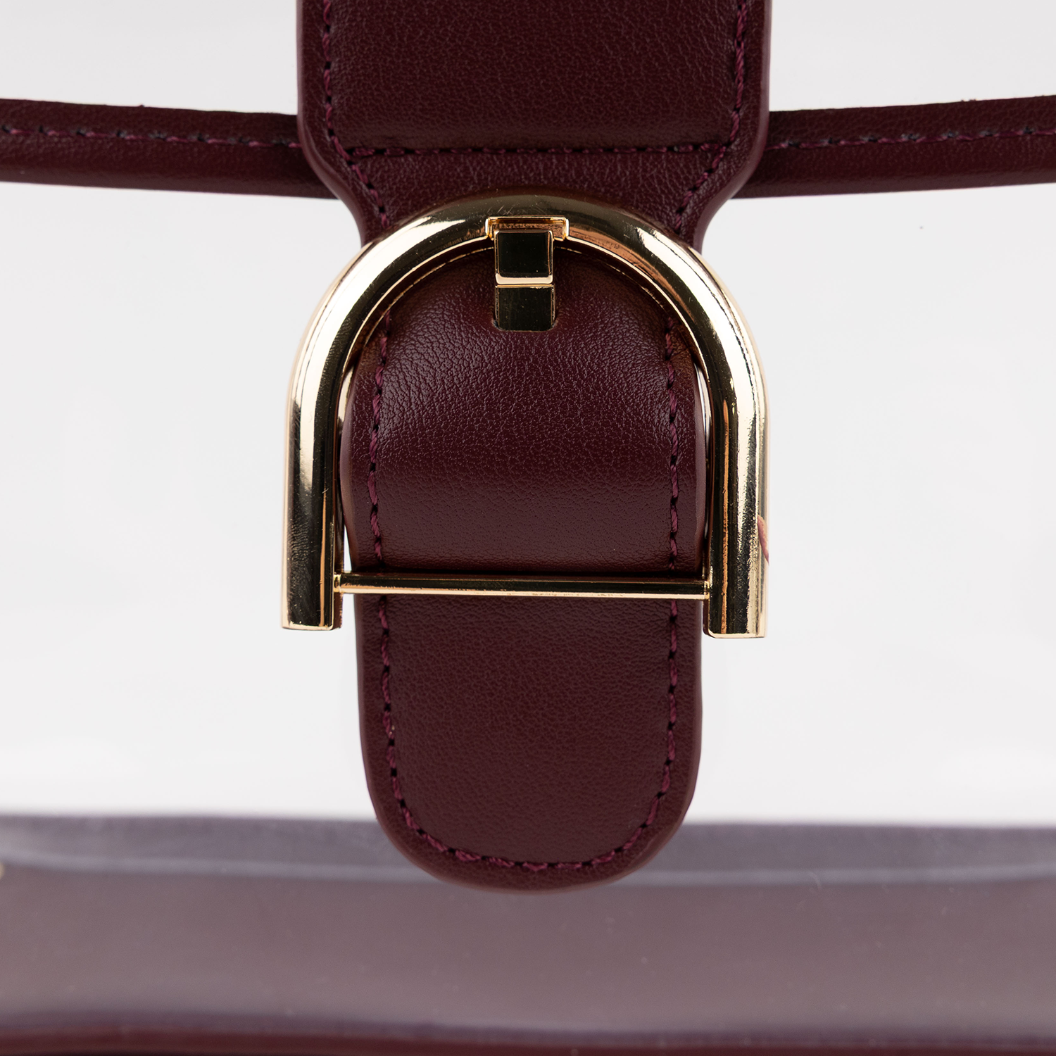 Collegiate Outfitters Clear Buckle Bag with Wallet - Maroon