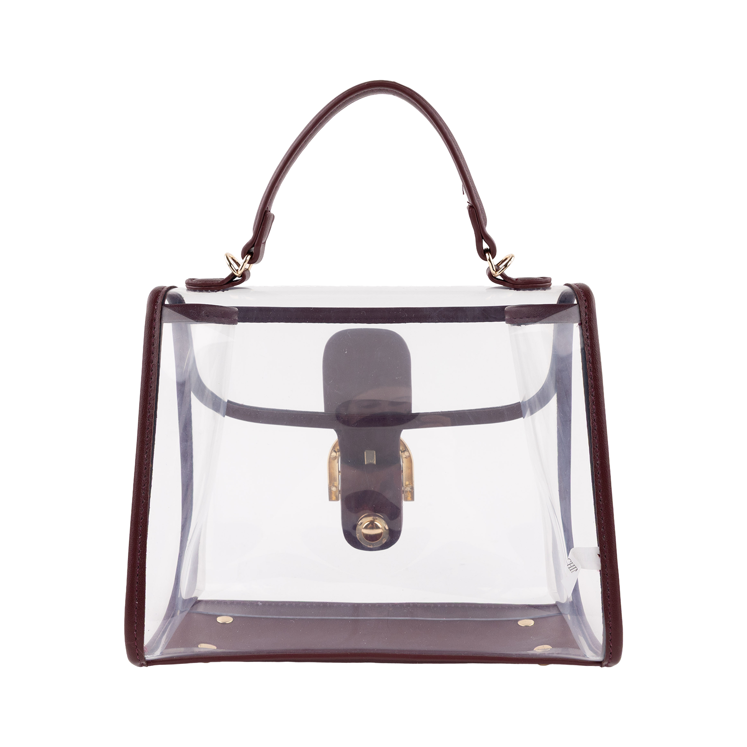 Collegiate Outfitters Clear Buckle Bag with Wallet - Maroon