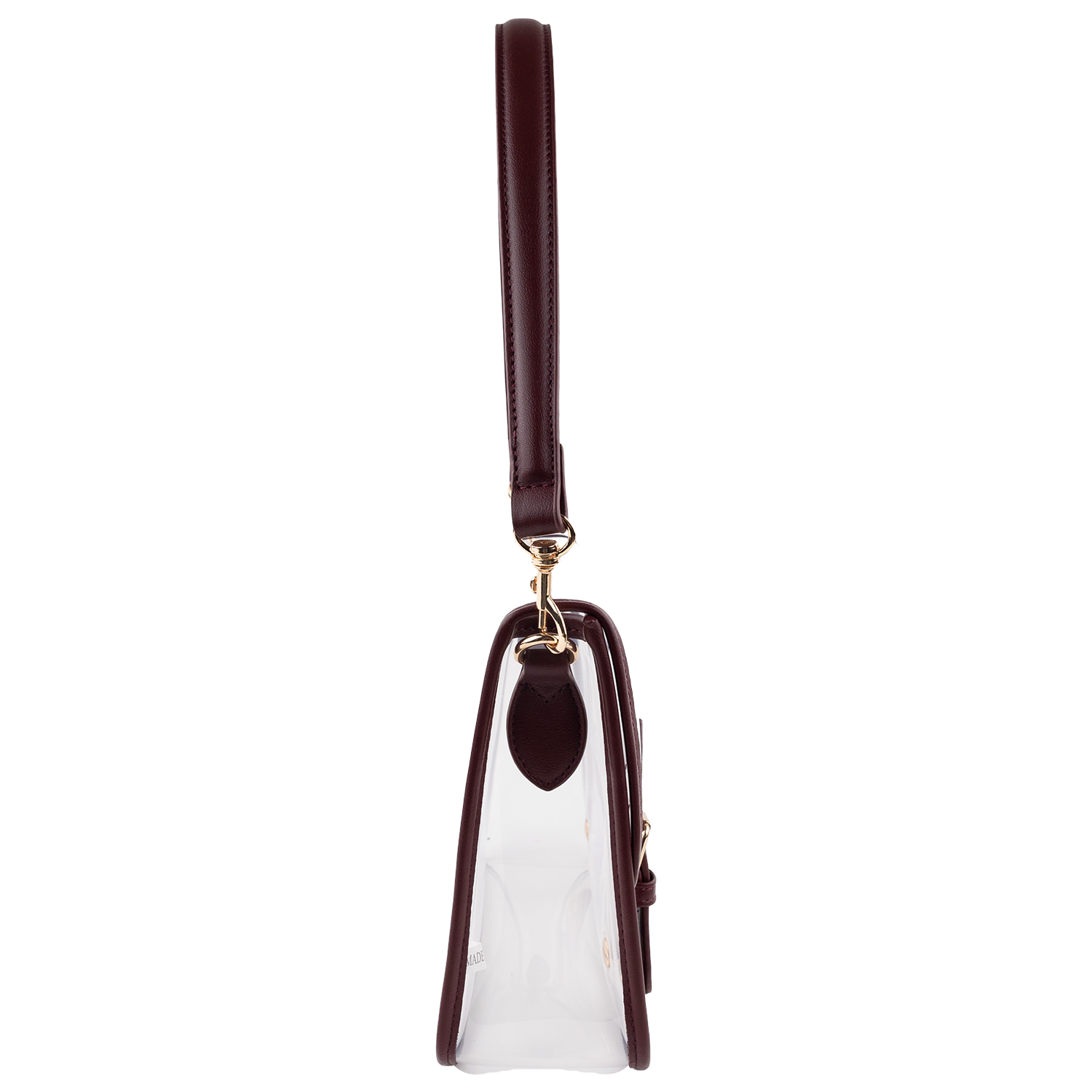 Collegiate Outfitters Clear Satchel Bag with Wristlet - Maroon
