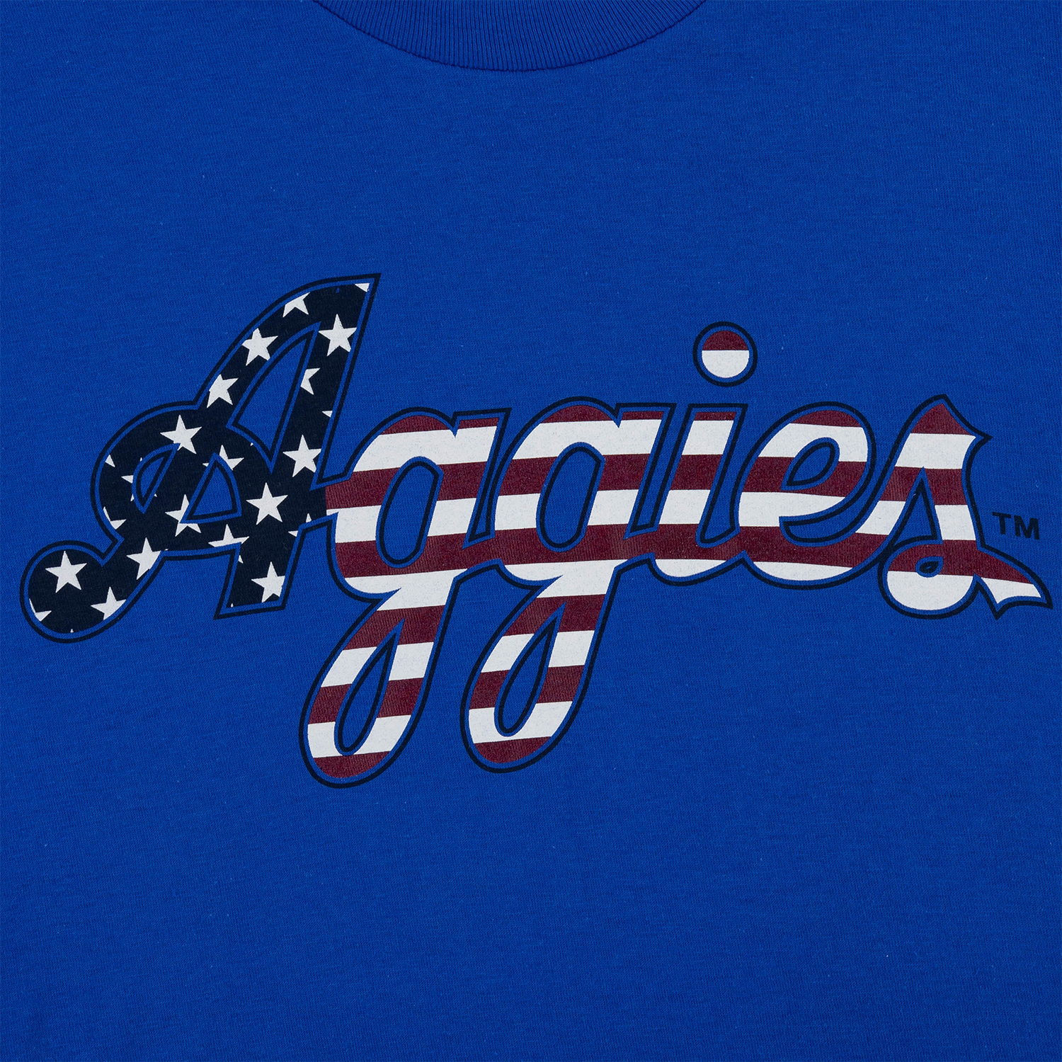 Script Aggies American T-Shirt - Blue