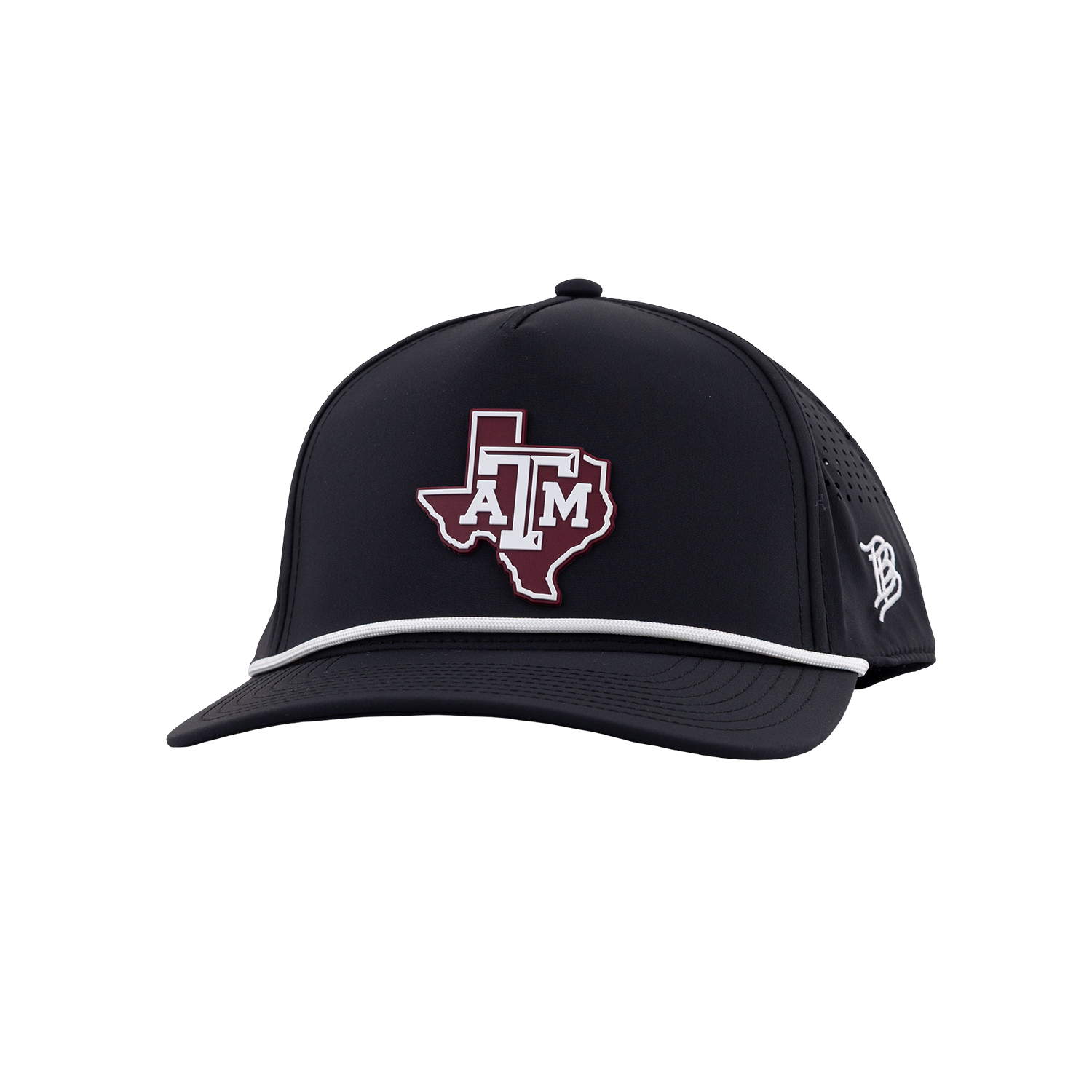 Texas A&M Branded Bills Lonestar 5 Panel Rope Hat - Black