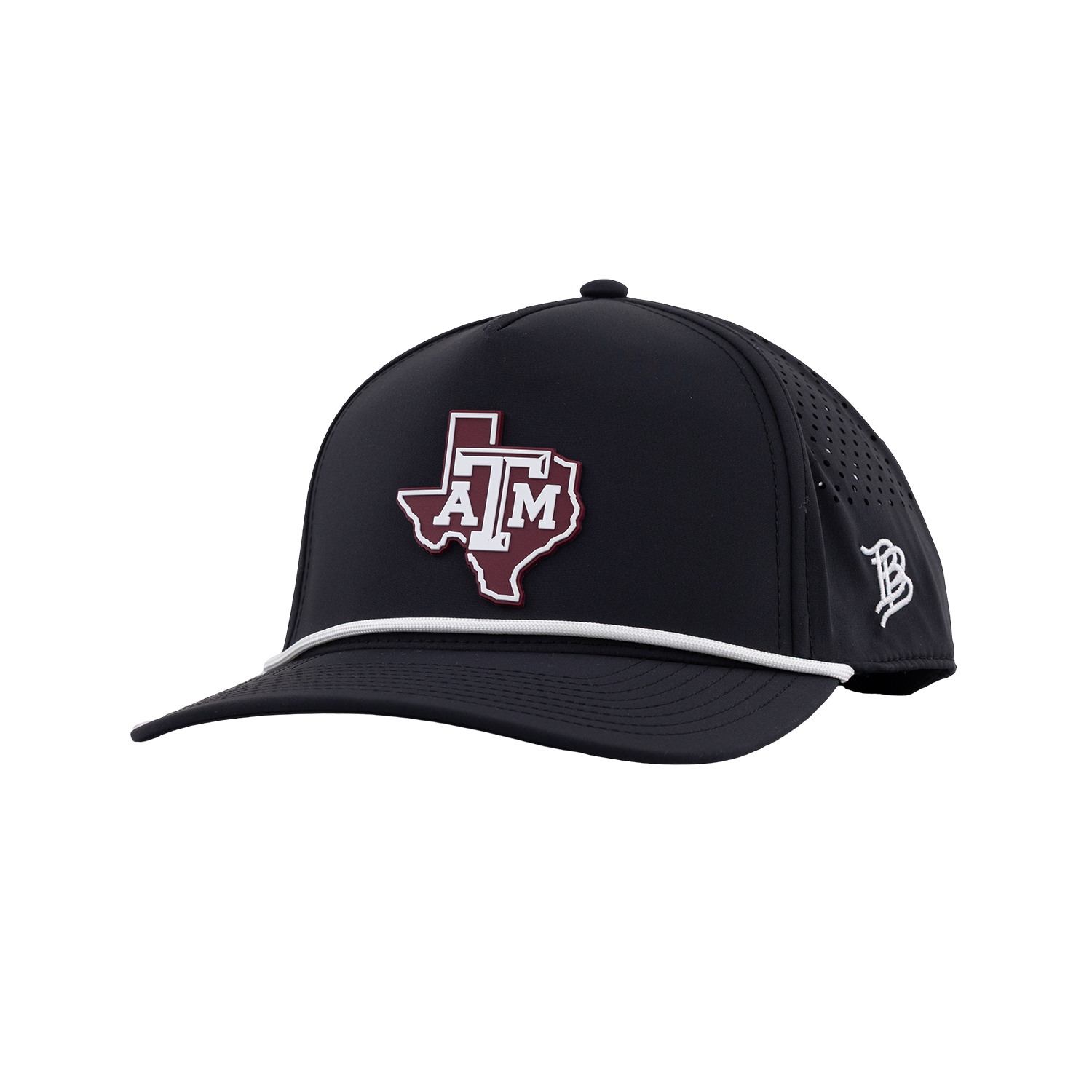 Texas A&M Branded Bills Lonestar 5 Panel Rope Hat - Black