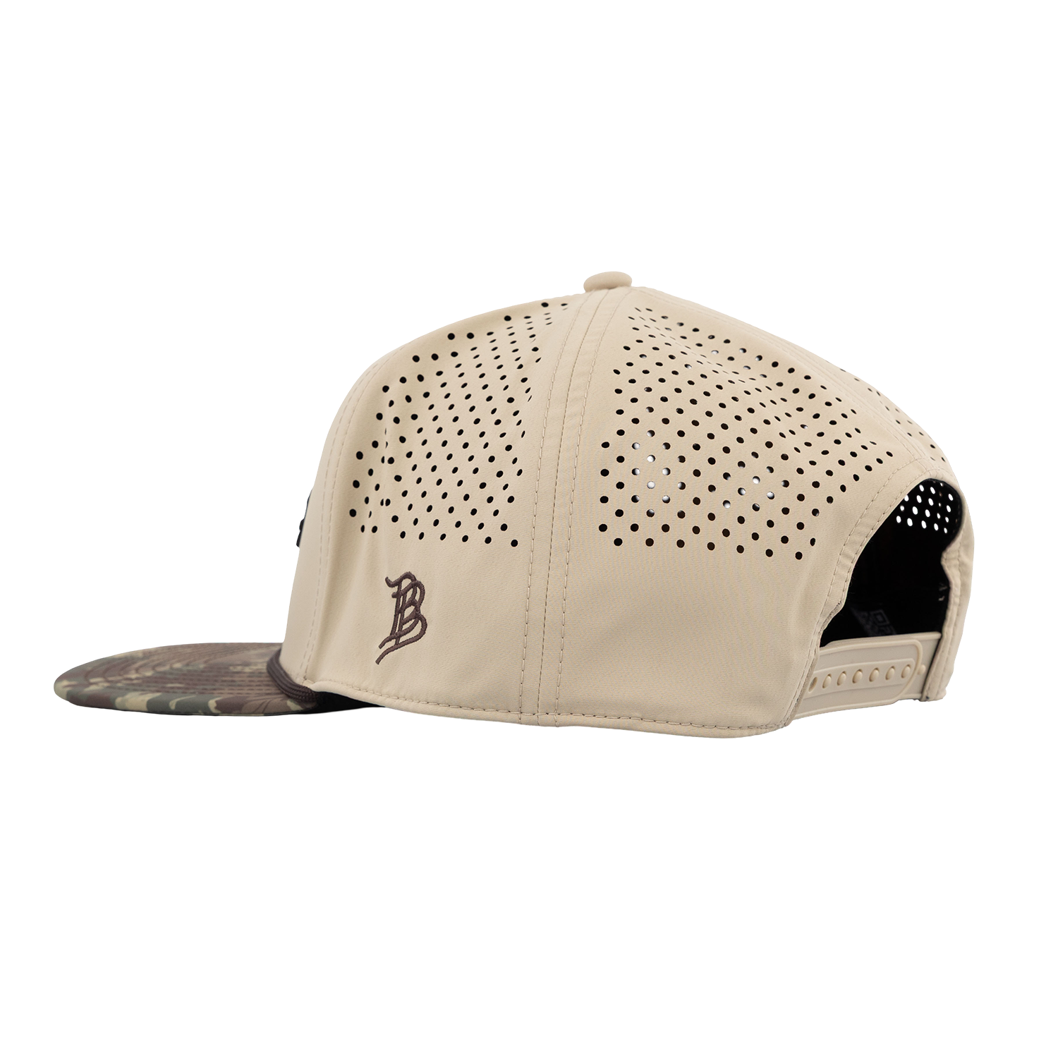 Script Aggies Branded Bills Flat Panel Camo Hat - Beige