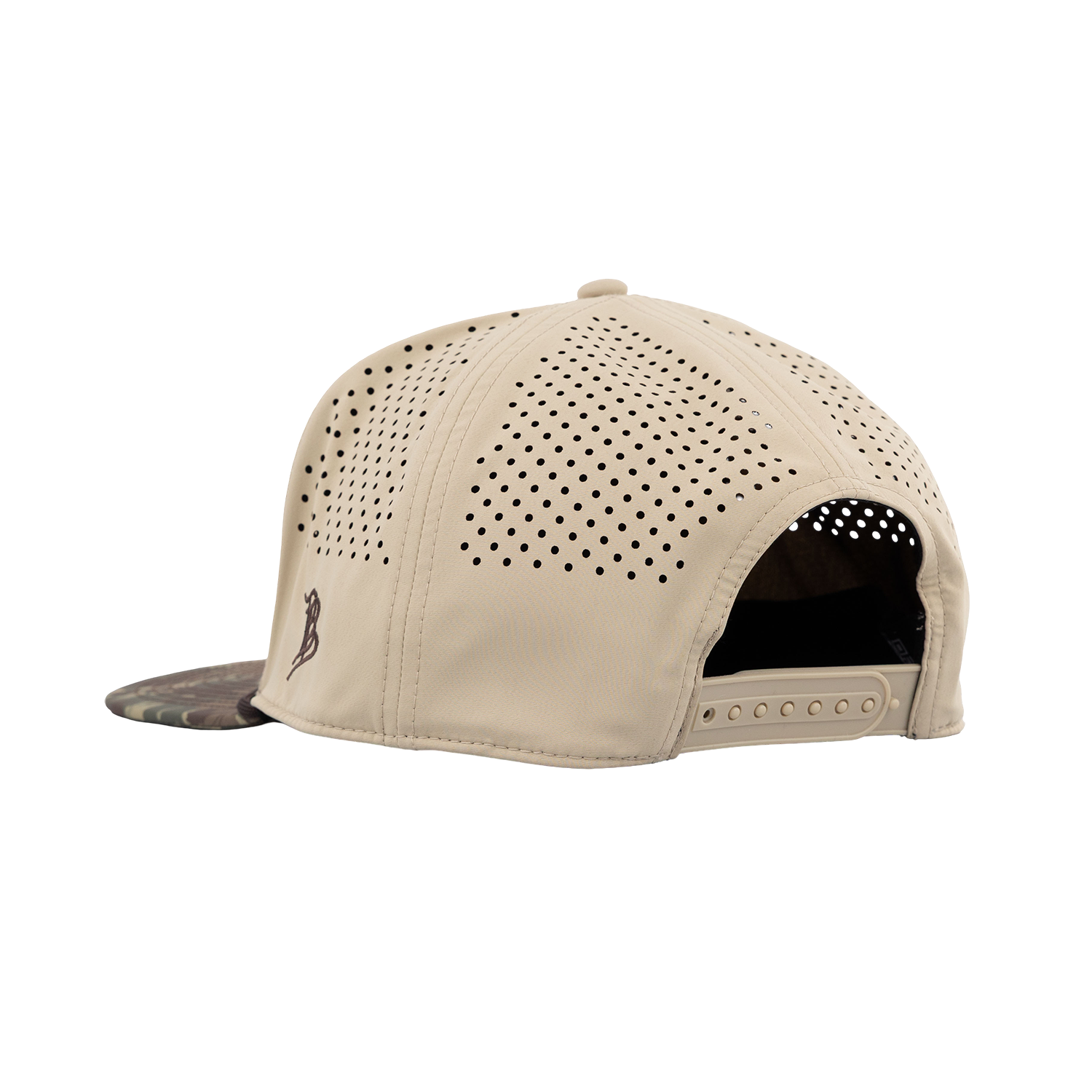 Script Aggies Branded Bills Flat Panel Camo Hat - Beige