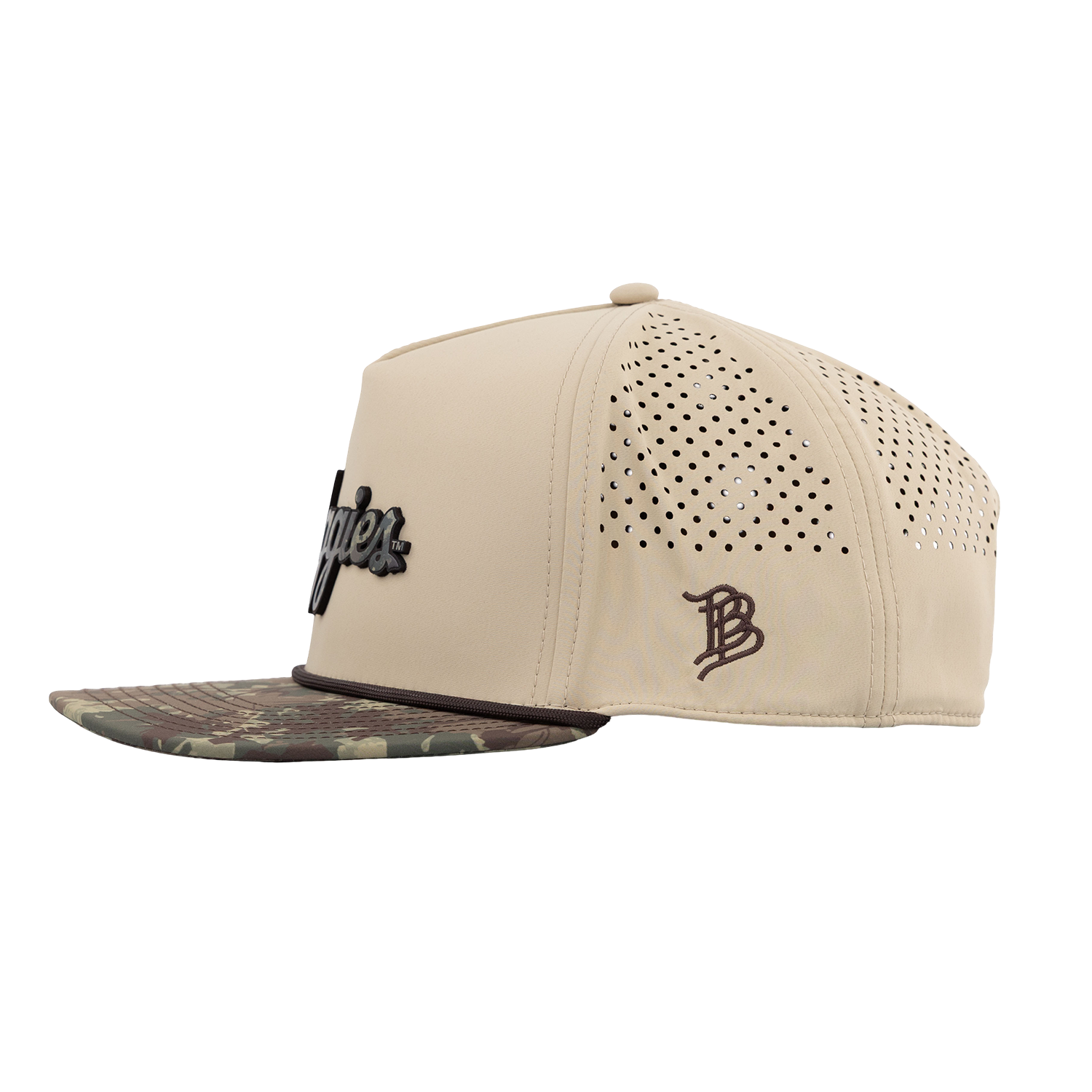 Script Aggies Branded Bills Flat Panel Camo Hat - Beige