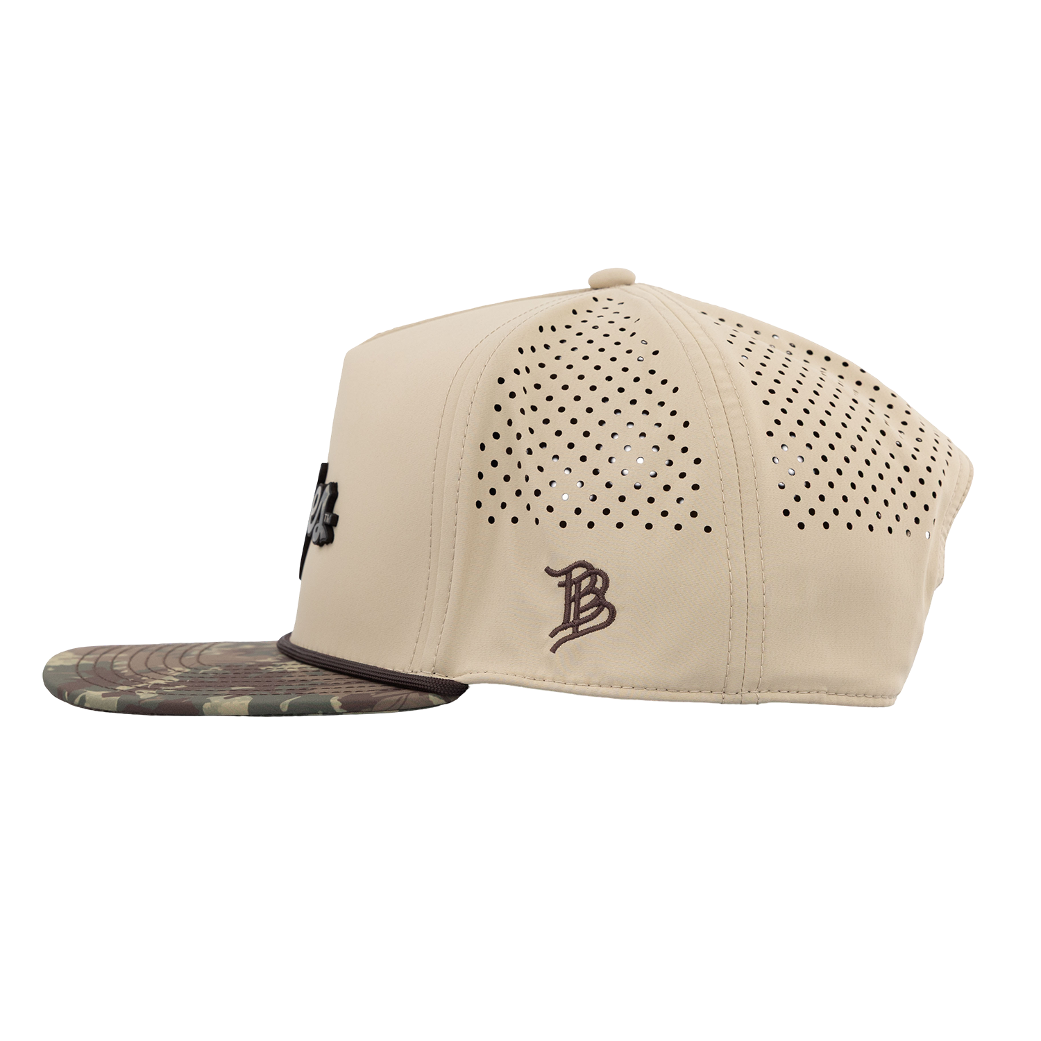 Script Aggies Branded Bills Flat Panel Camo Hat - Beige