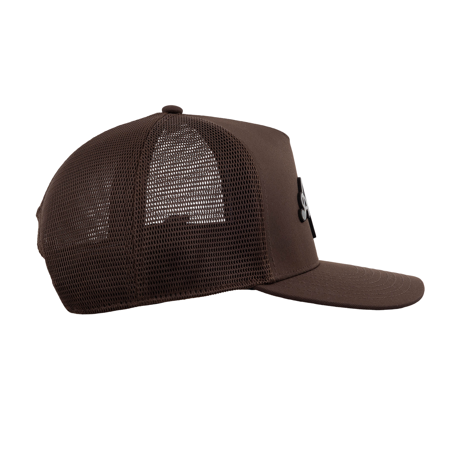 Script Aggies Branded Bills 5 Panel Camo Trucker Hat - Brown