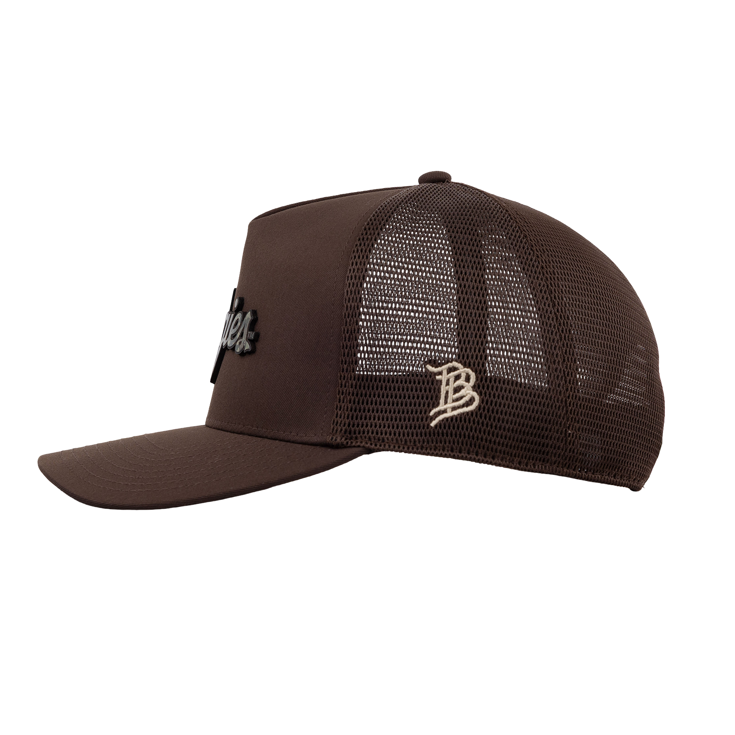 Script Aggies Branded Bills 5 Panel Camo Trucker Hat - Brown