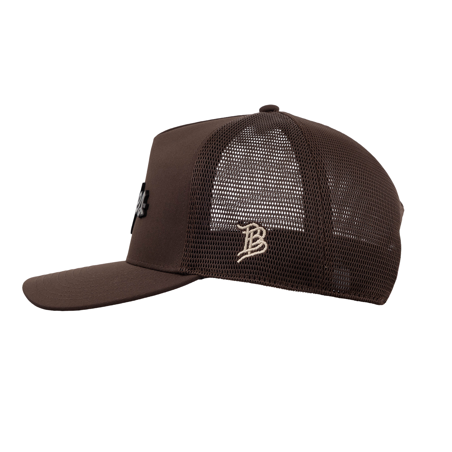 Script Aggies Branded Bills 5 Panel Camo Trucker Hat - Brown