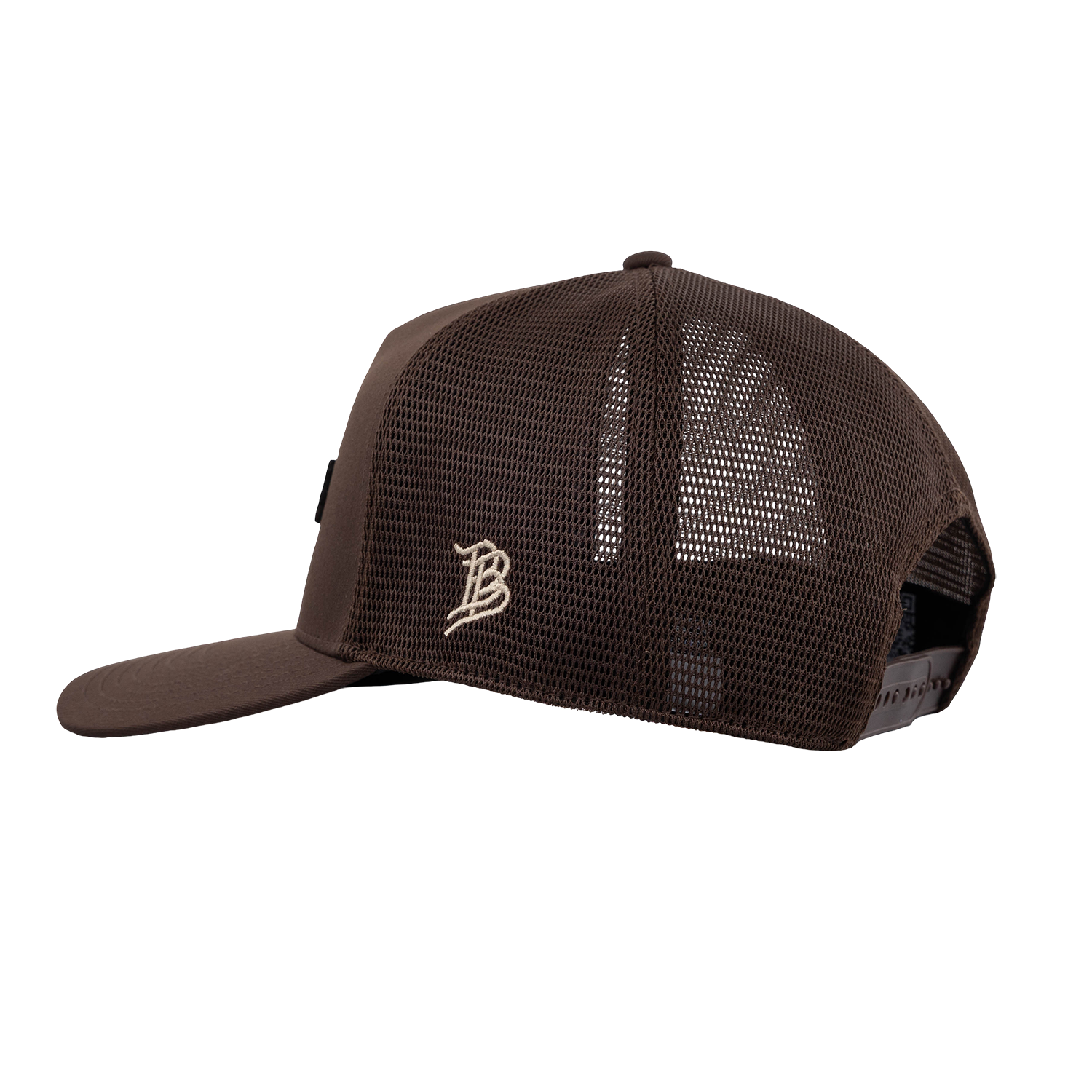 Script Aggies Branded Bills 5 Panel Camo Trucker Hat - Brown